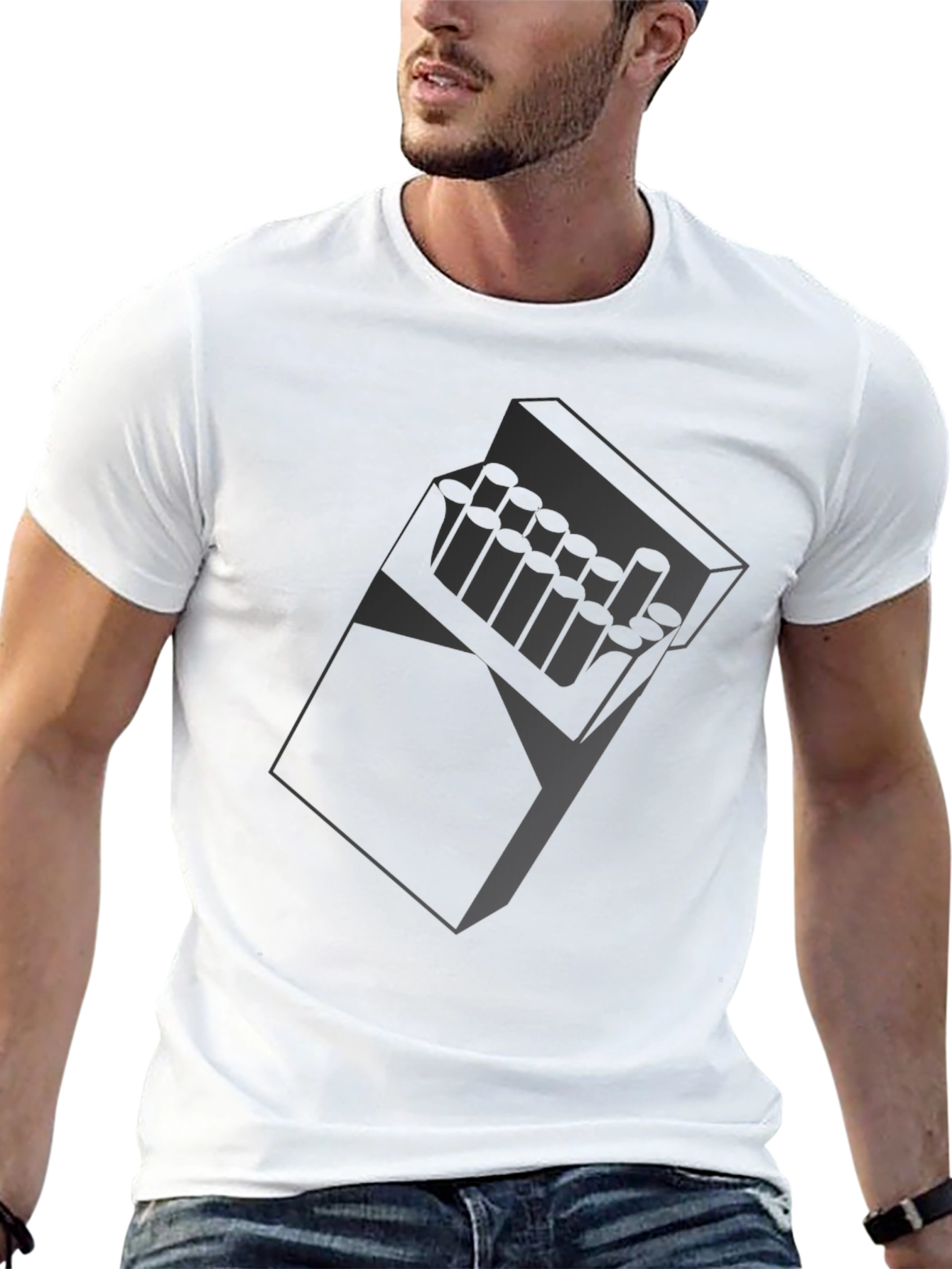 Cigarette Pack Graphic T-Shirt - Classic Black Tee