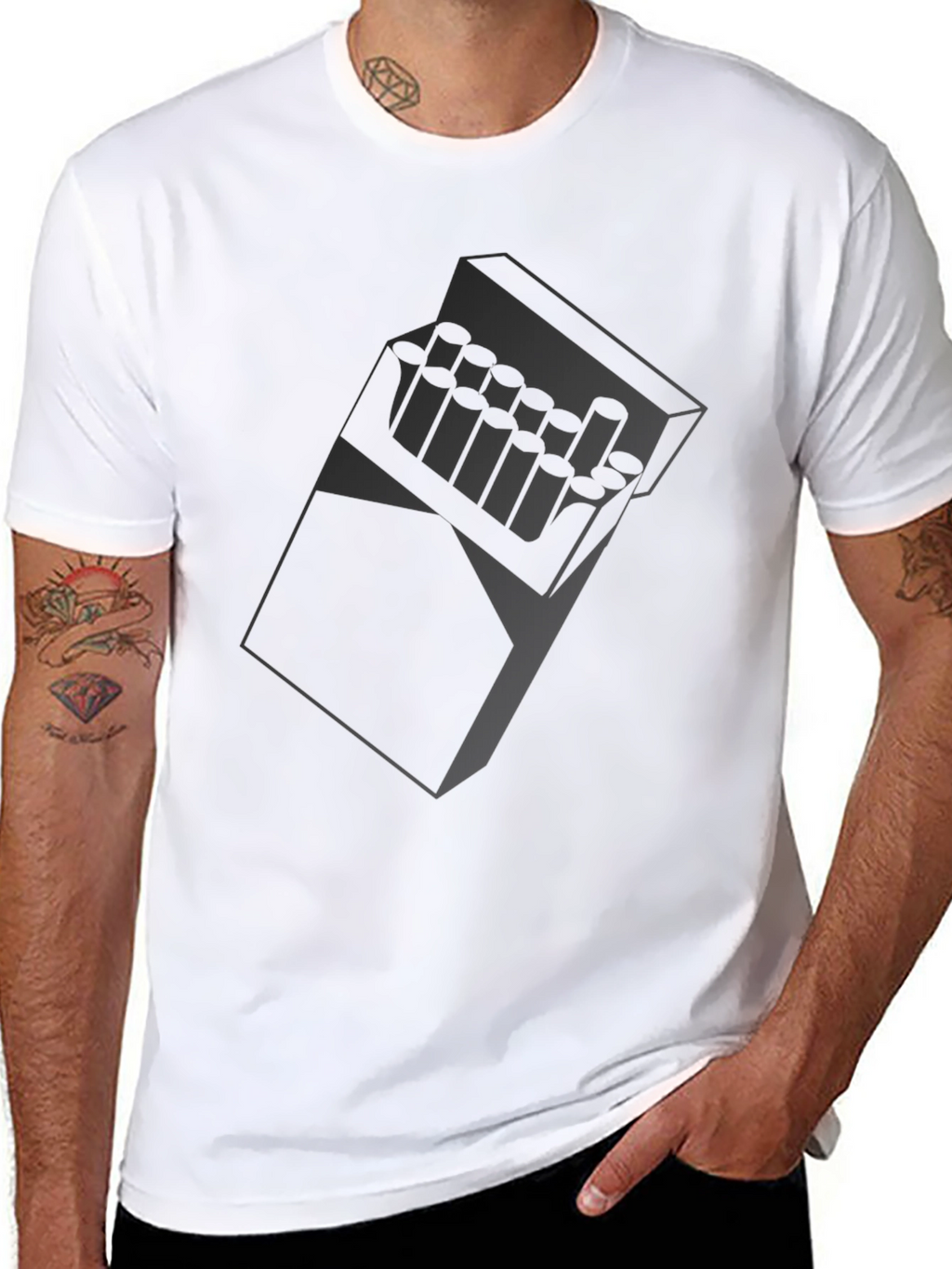 Cigarette Pack Graphic T-Shirt - Classic Black Tee