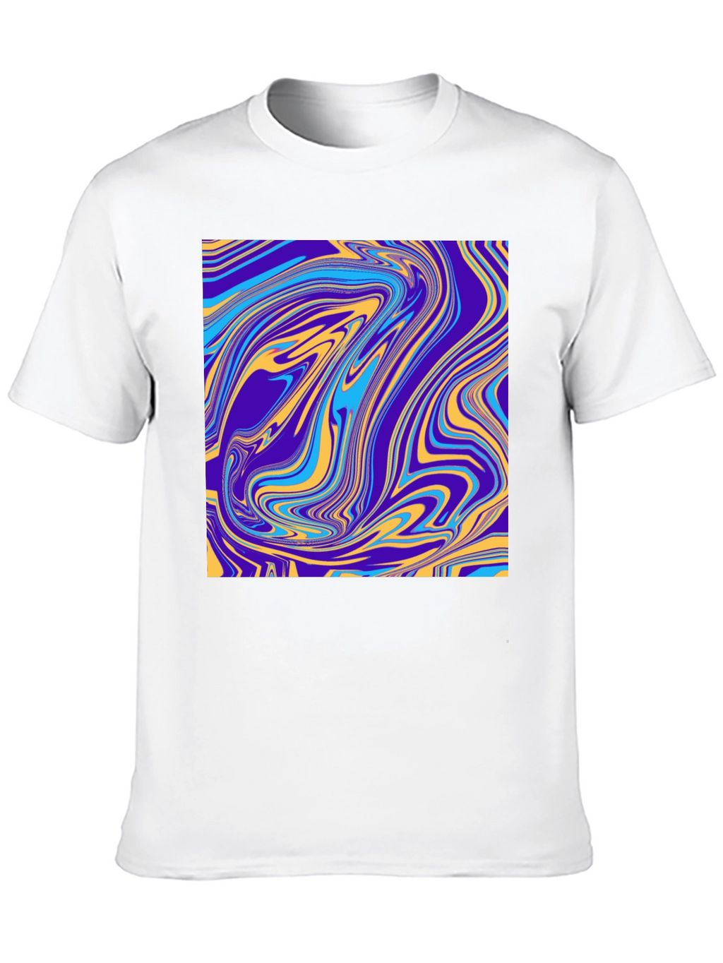 Abstract Swirl Graphic Tee - Modern Artistic Design