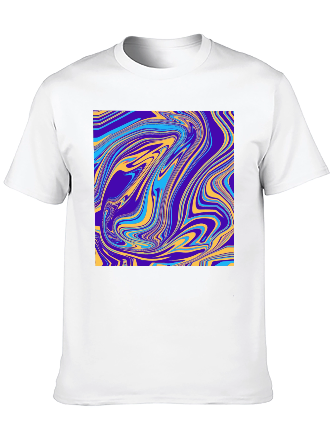 Abstract Swirl Graphic Tee - Modern Artistic Design