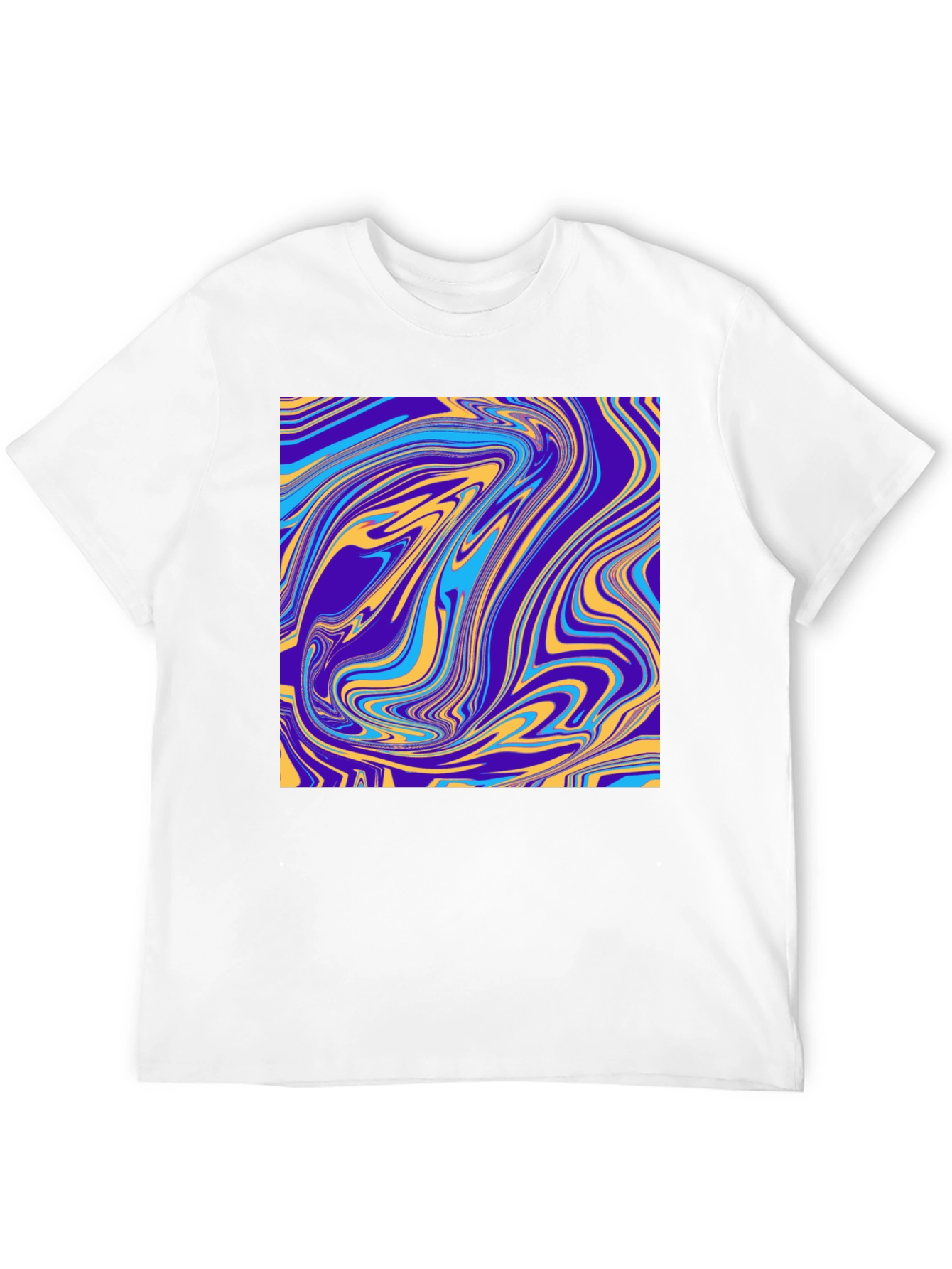 Abstract Swirl Graphic Tee - Modern Artistic Design