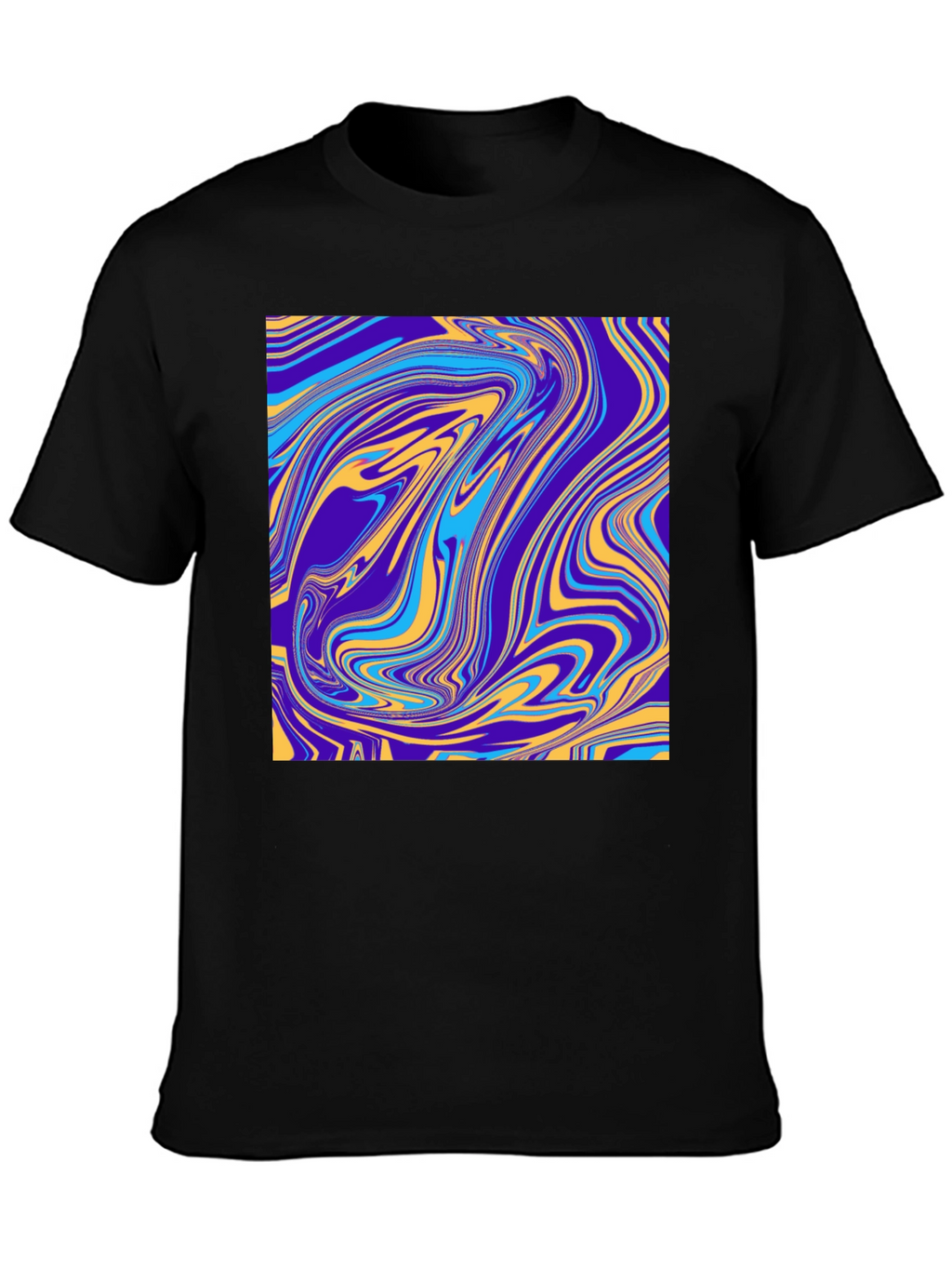 Abstract Swirl Graphic Tee - Modern Artistic Design