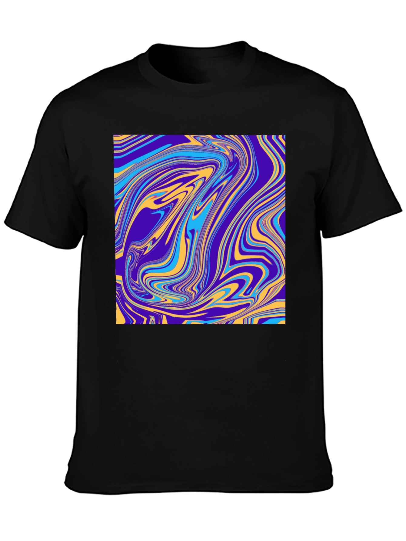 Abstract Swirl Graphic Tee - Modern Artistic Design