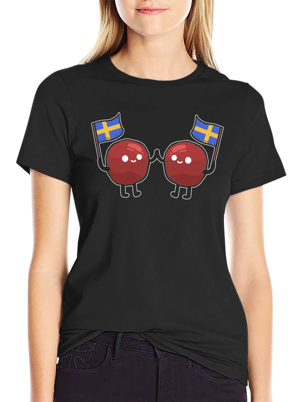 Swedish Meatballs T-Shirt - Sweden Flag Design
