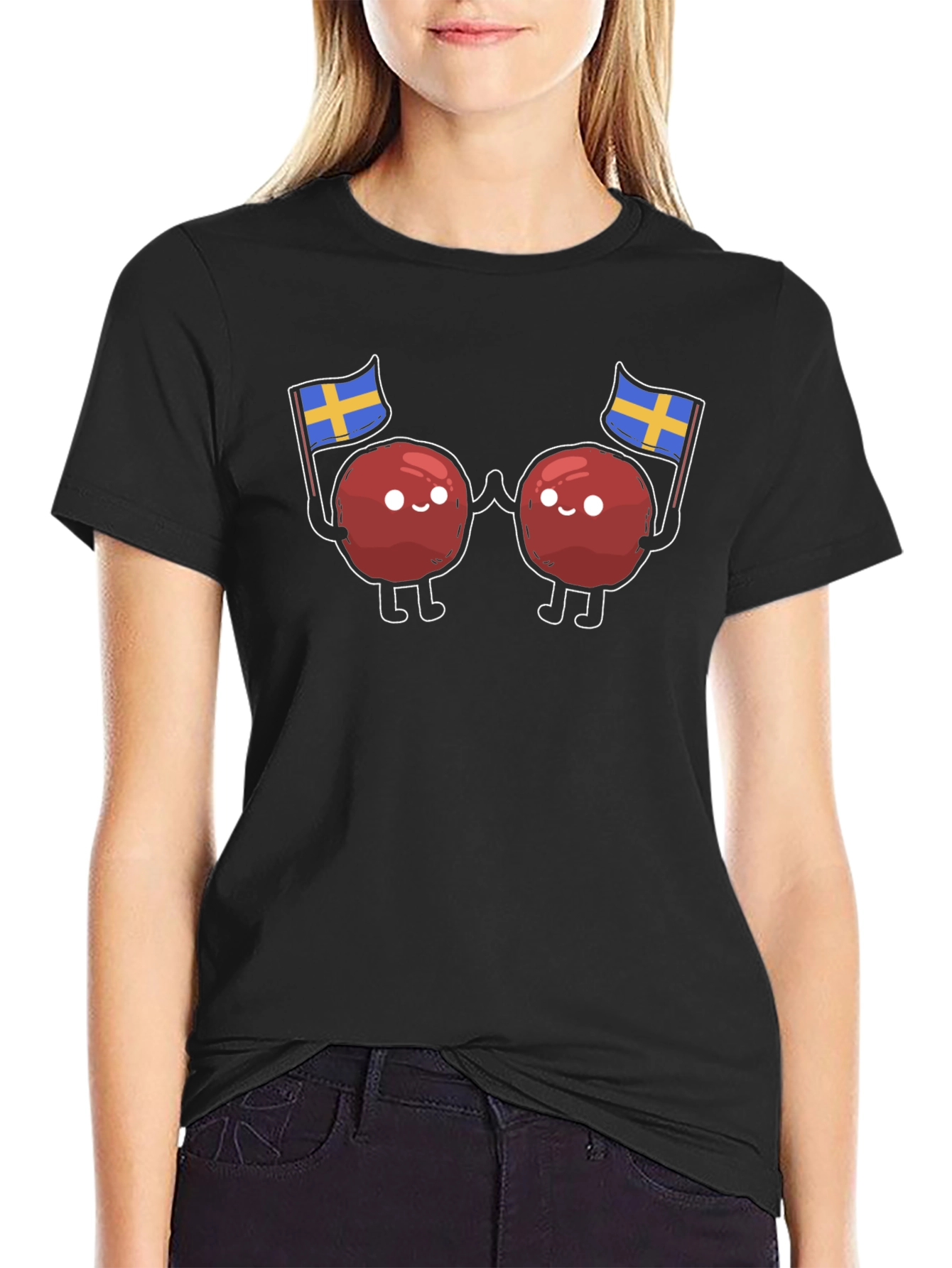 Swedish Meatballs T-Shirt - Sweden Flag Design