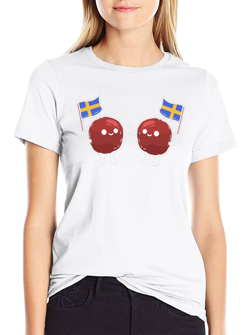 Swedish Meatballs T-Shirt - Sweden Flag Design