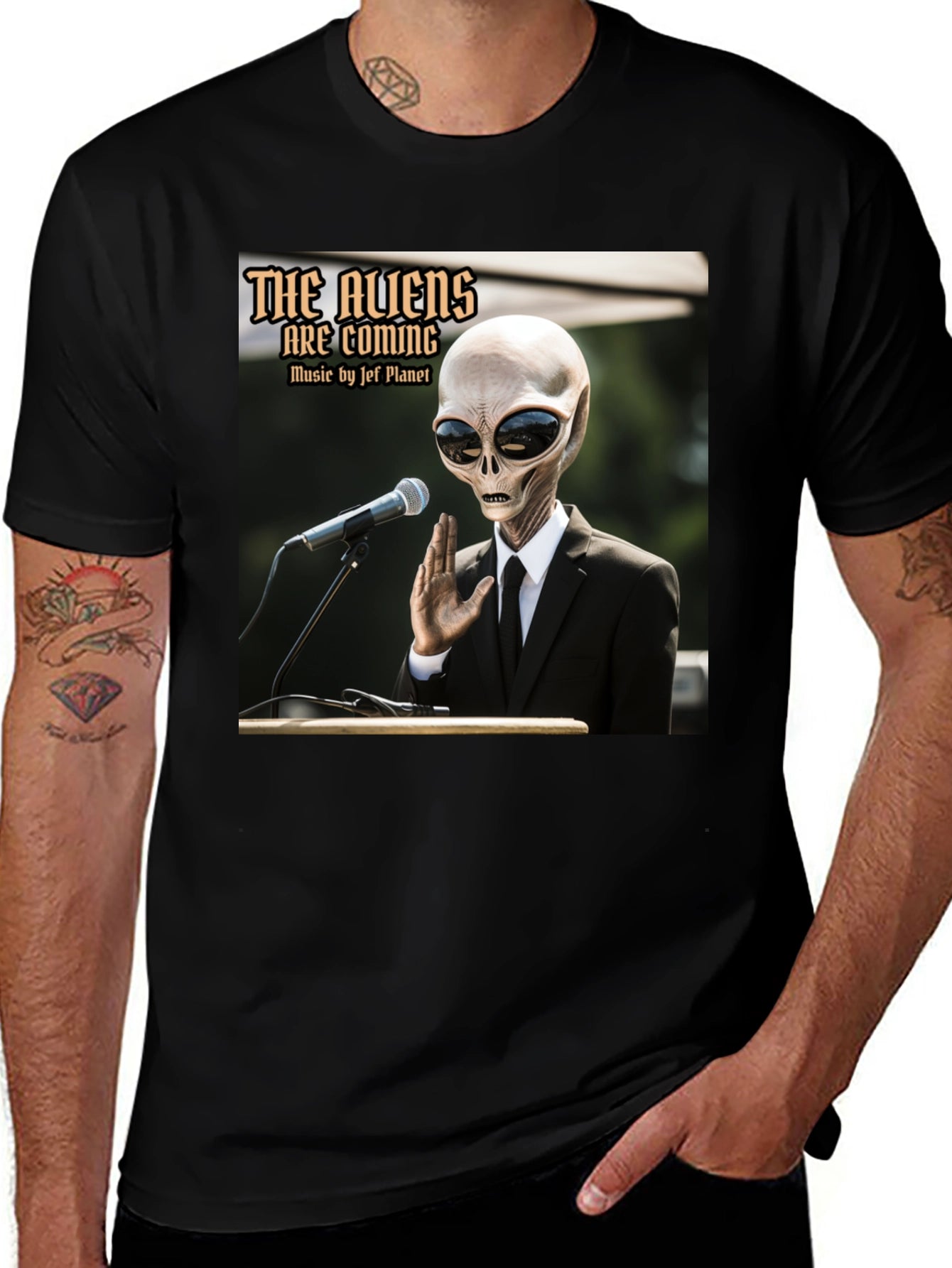The Aliens Are Coming T-Shirt - Jef Planet Music