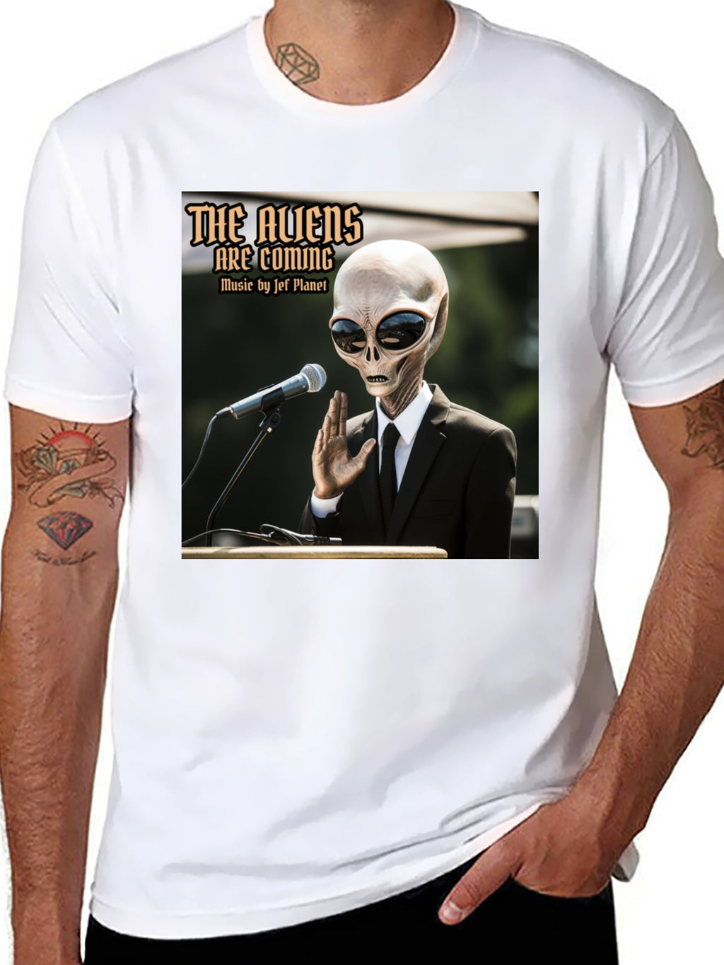 The Aliens Are Coming T-Shirt - Jef Planet Music