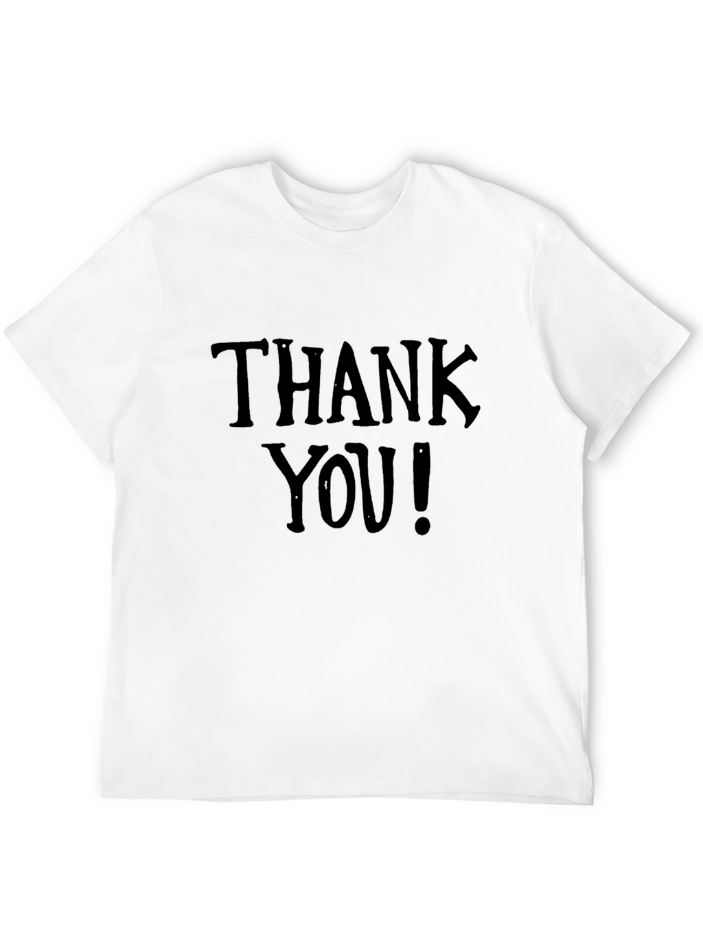 Thank You! Black Graphic Print Crew Neck T-Shirt