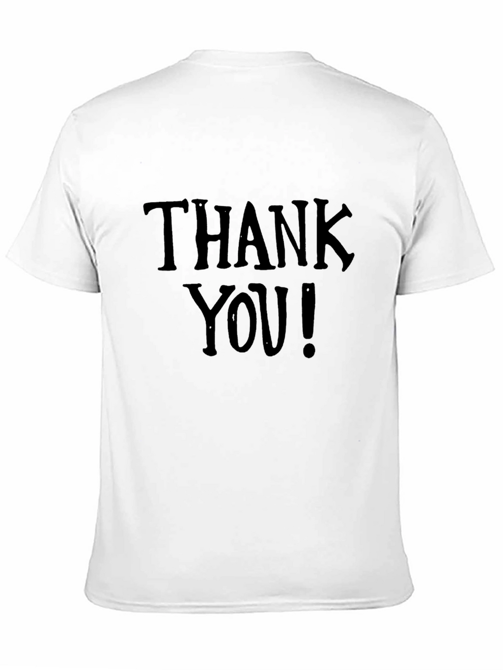 Thank You! Black Graphic Print Crew Neck T-Shirt