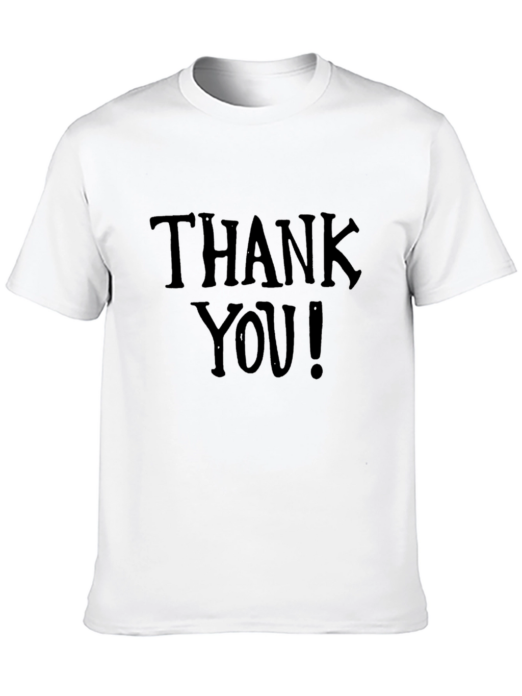 Thank You! Black Graphic Print Crew Neck T-Shirt
