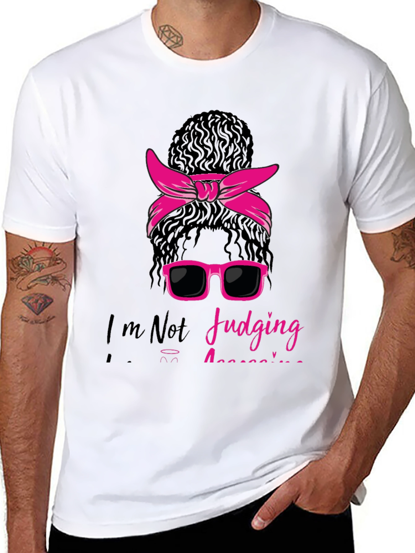 Messy Bun T-Shirt - Im Not Judging