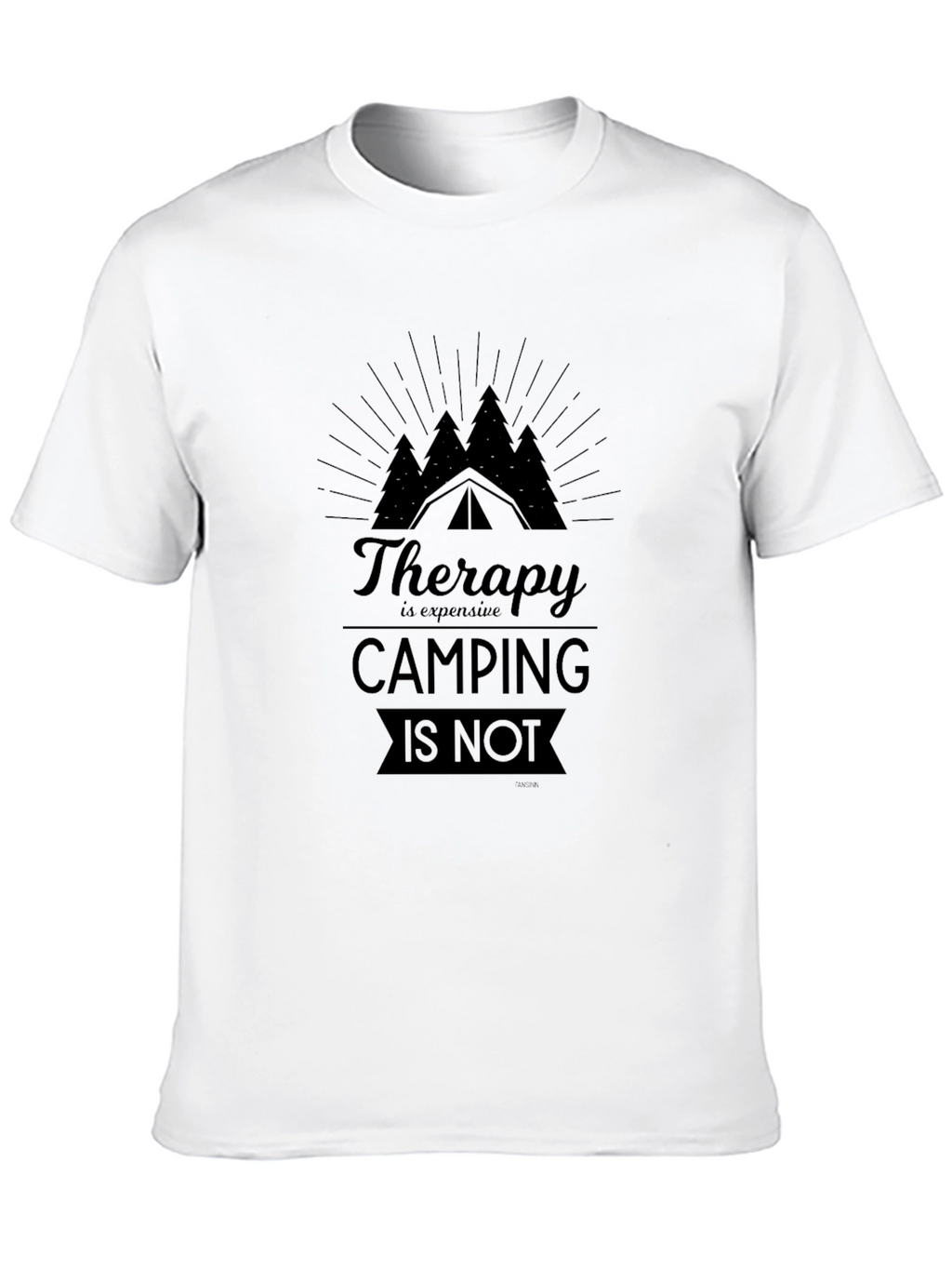 Camping Therapy Graphic Tee - Black Unisex