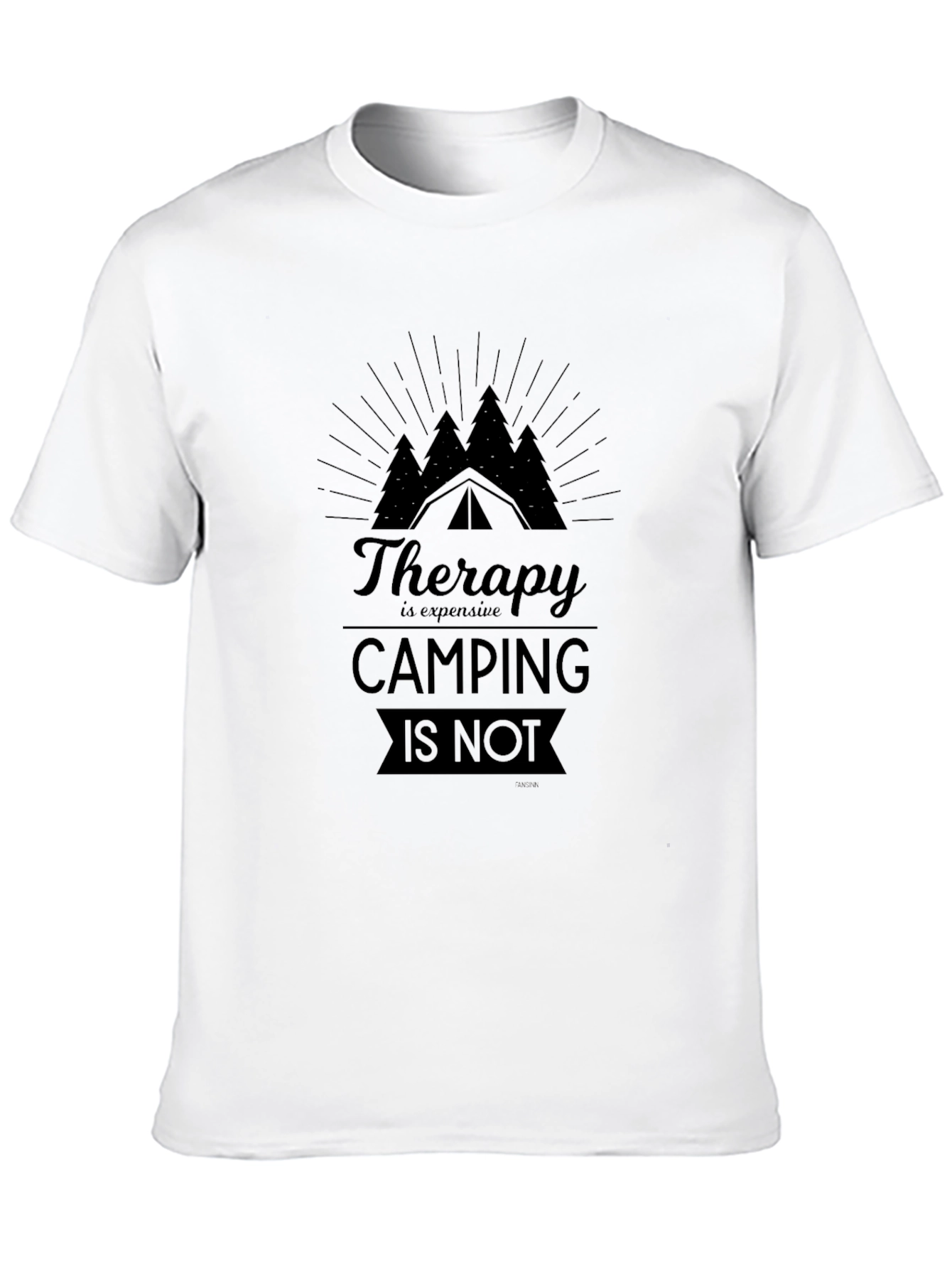 Camping Therapy Graphic Tee - Black Unisex