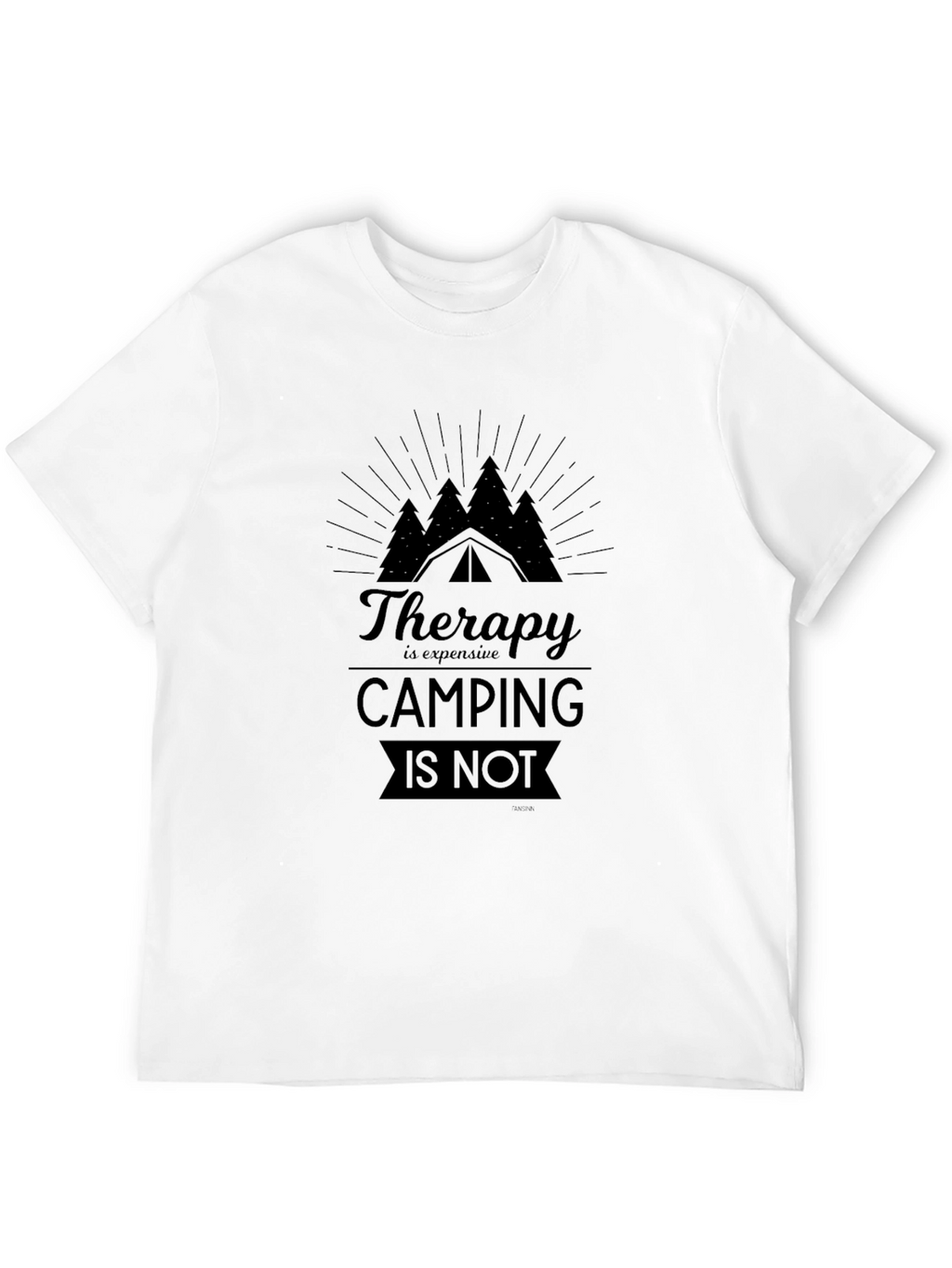 Camping Therapy Graphic Tee - Black Unisex
