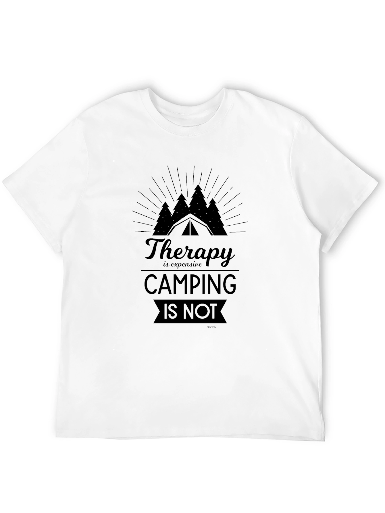 Camping Therapy Graphic Tee - Black Unisex