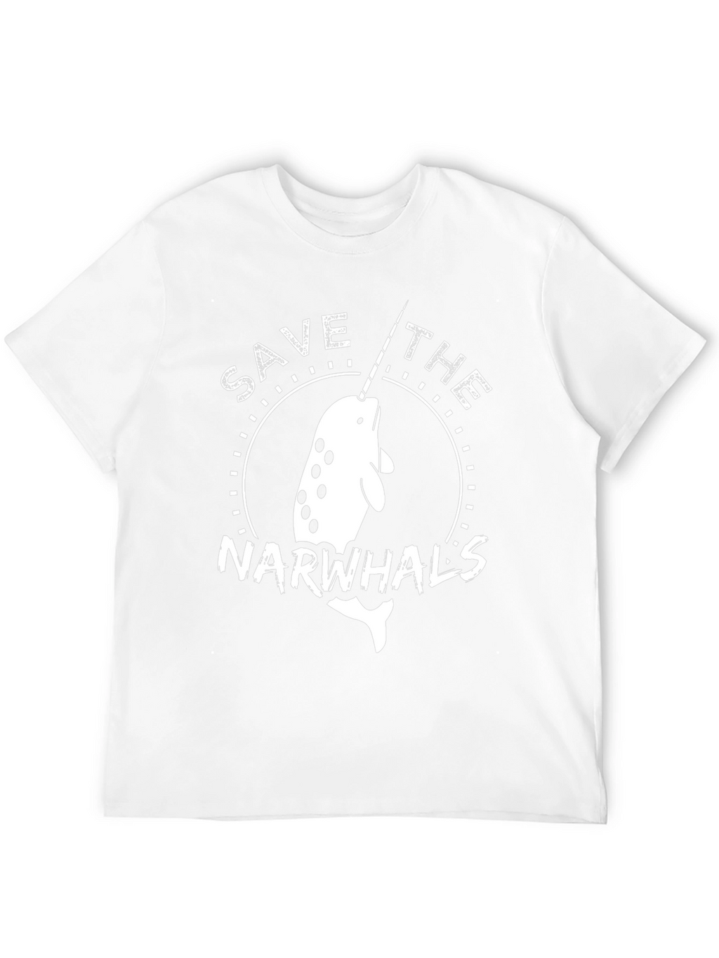 Save the Narwhals T-Shirt - Black Cotton Tee