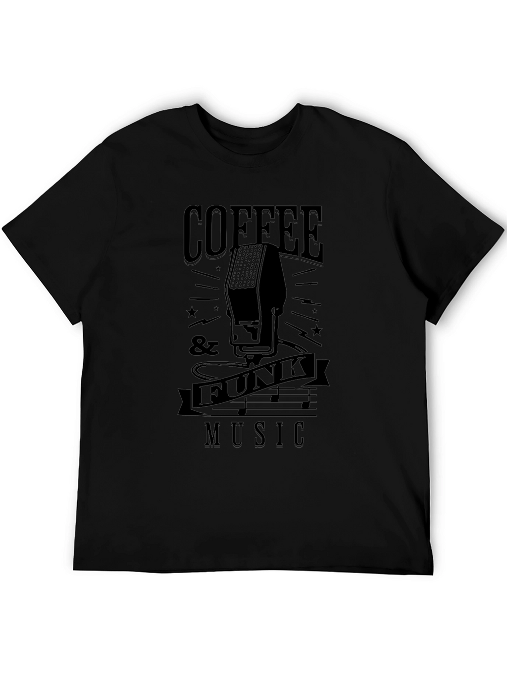 Coffee & Funk Music T-Shirt - Black Graphic Tee