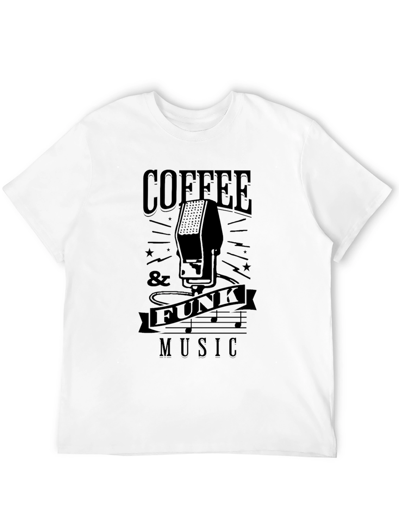Coffee & Funk Music T-Shirt - Black Graphic Tee