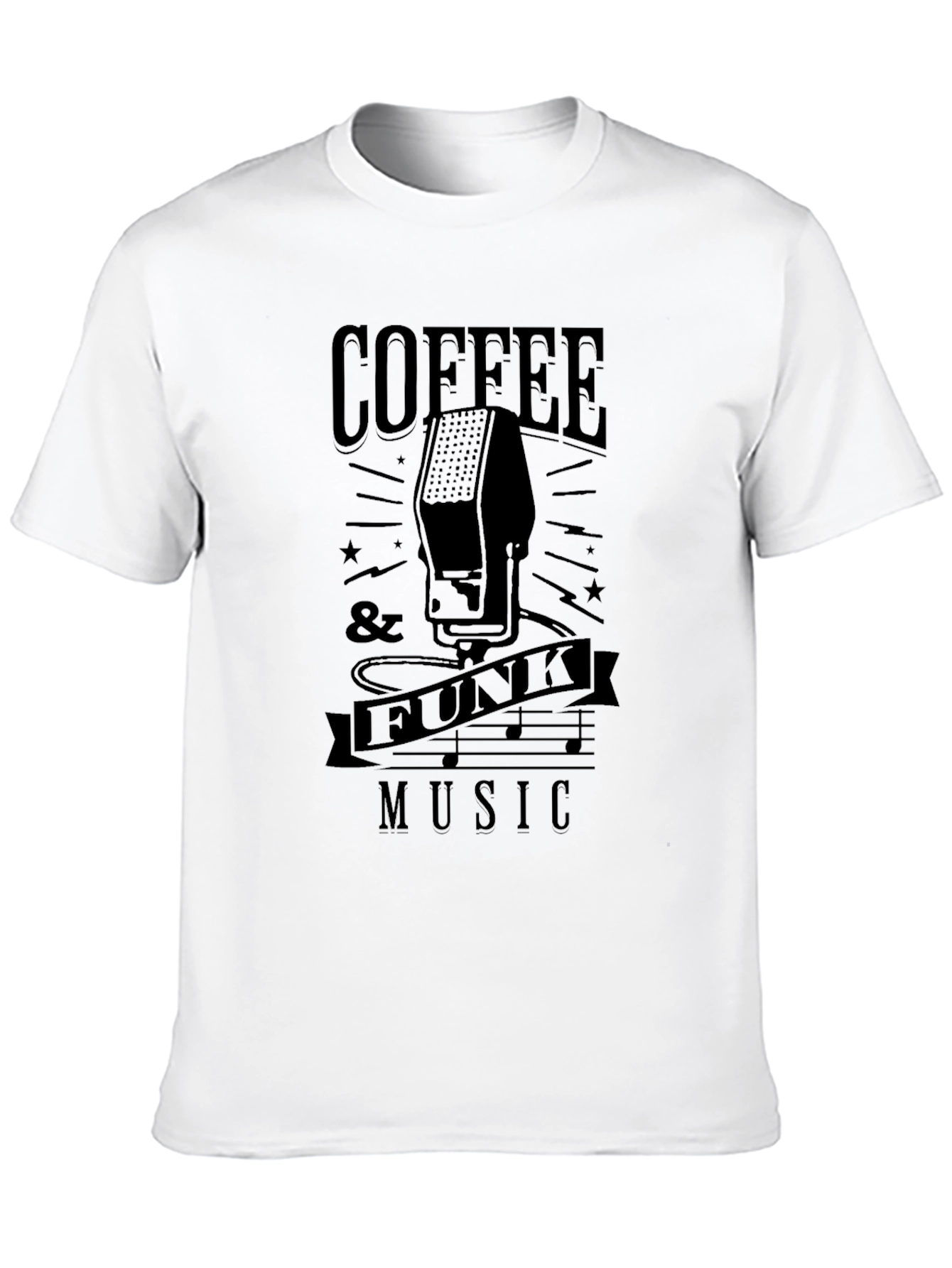 Coffee & Funk Music T-Shirt - Black Graphic Tee