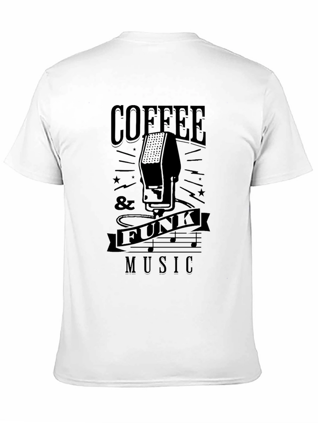 Coffee & Funk Music T-Shirt - Black Graphic Tee