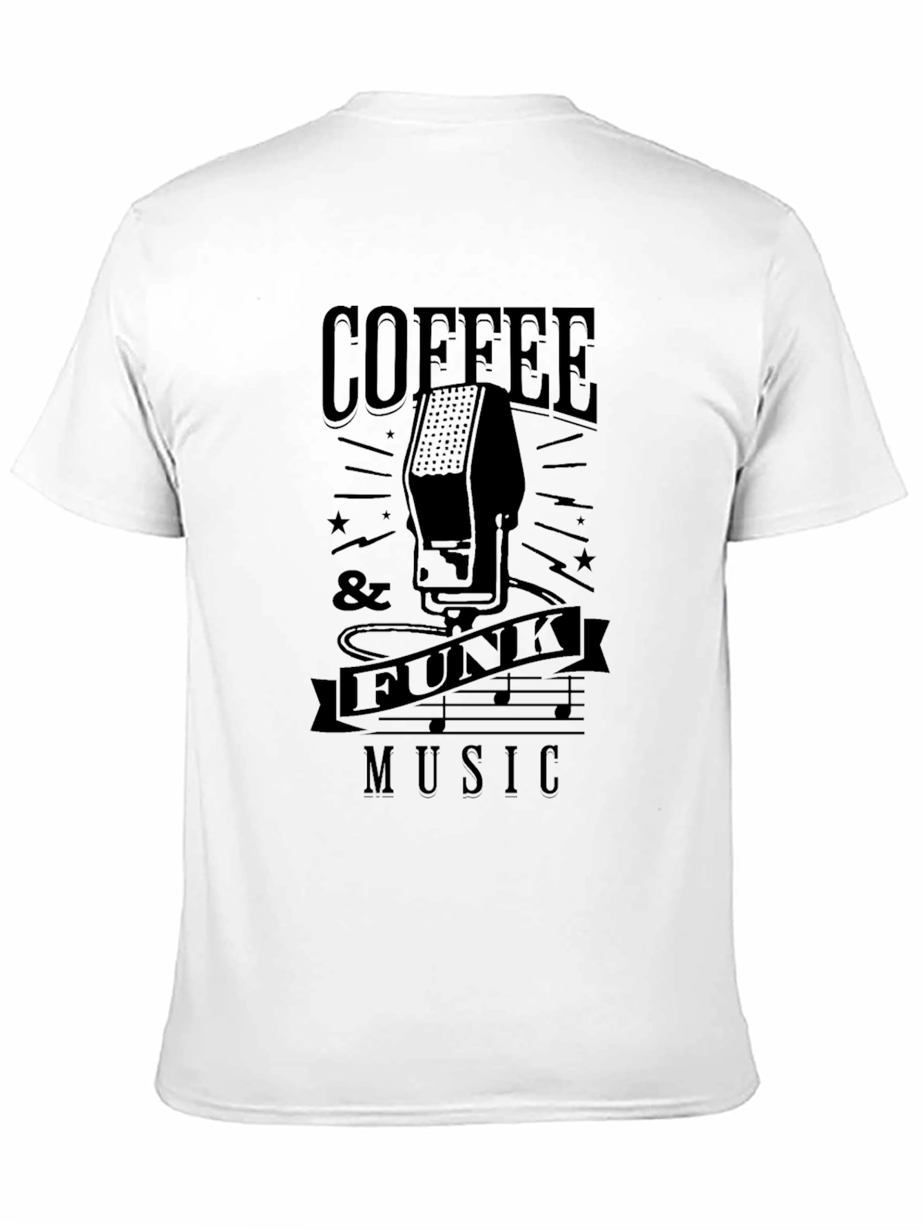 Coffee & Funk Music T-Shirt - Black Graphic Tee