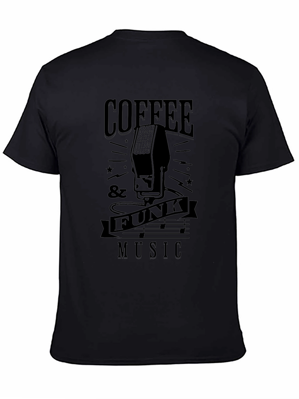 Coffee & Funk Music T-Shirt - Black Graphic Tee