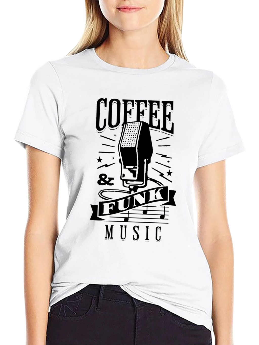 Coffee & Funk Music T-Shirt - Black Graphic Tee