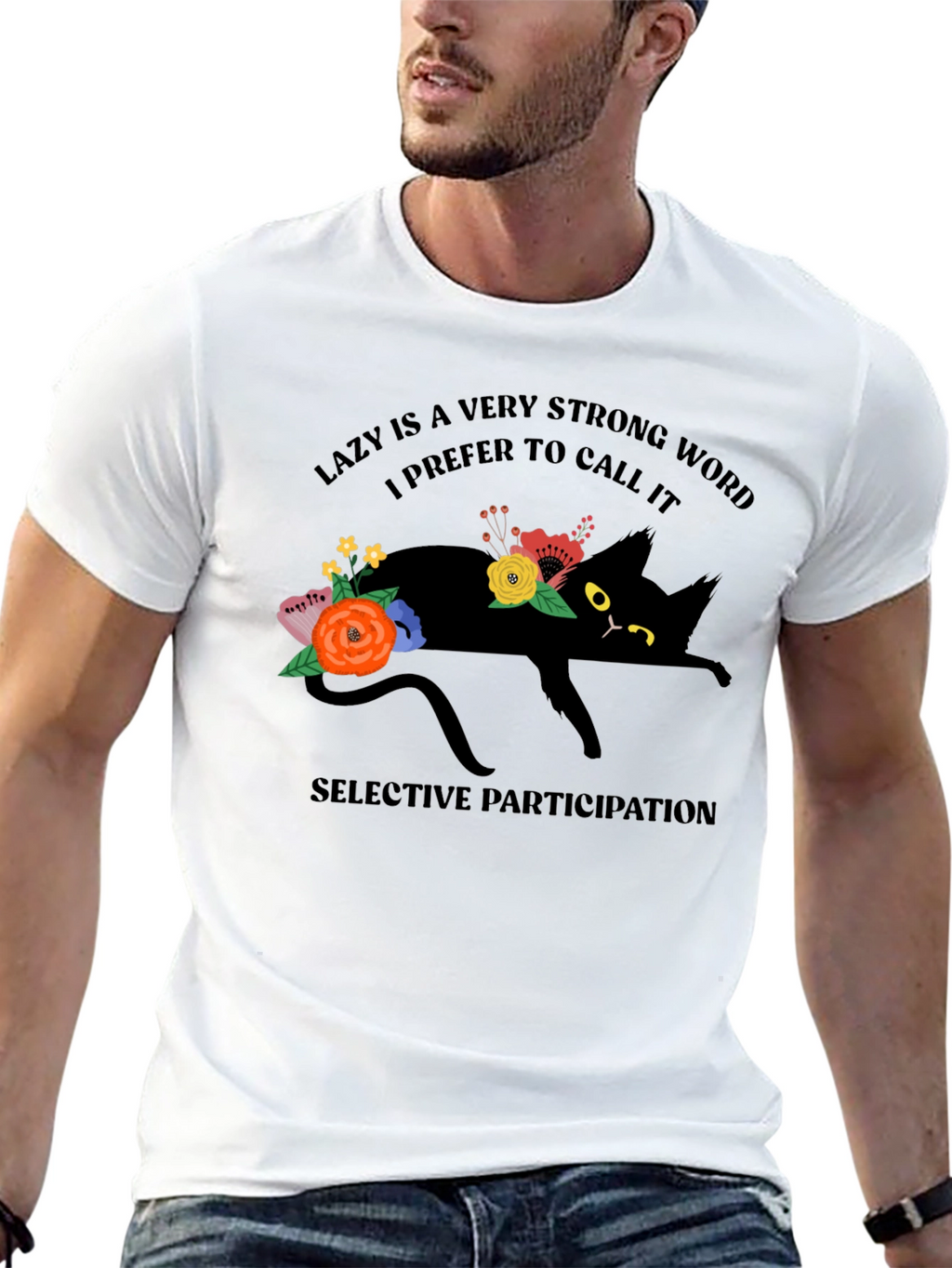 Lazy Cat T-Shirt: Selective Participation