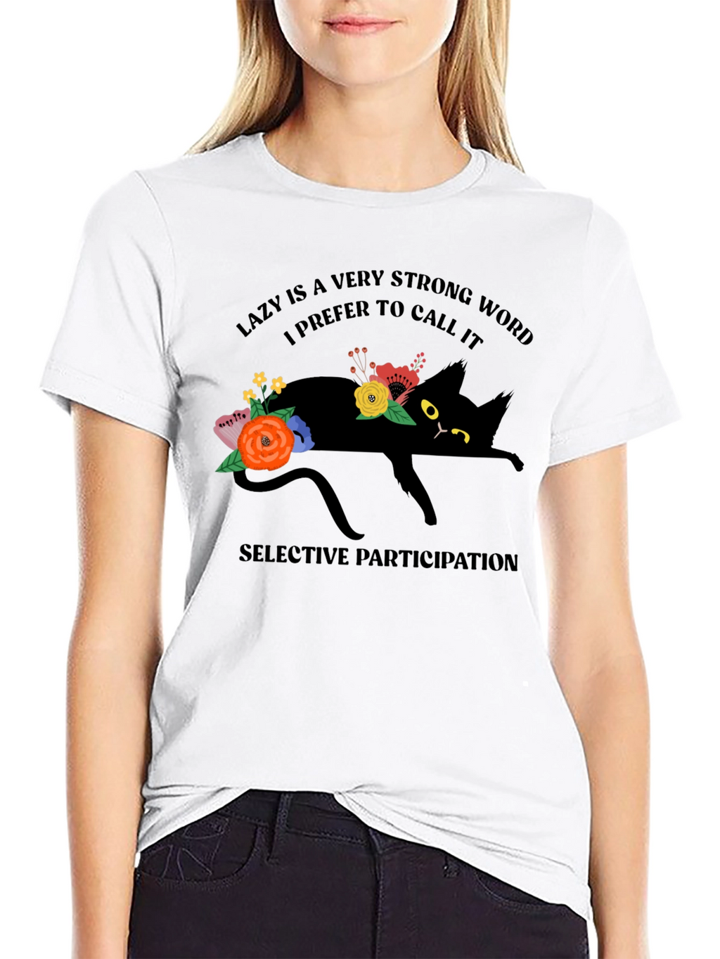 Lazy Cat T-Shirt: Selective Participation