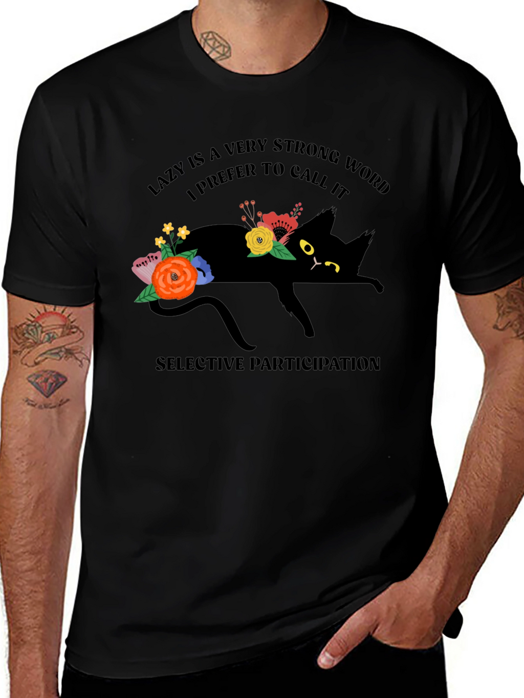 Lazy Cat T-Shirt: Selective Participation