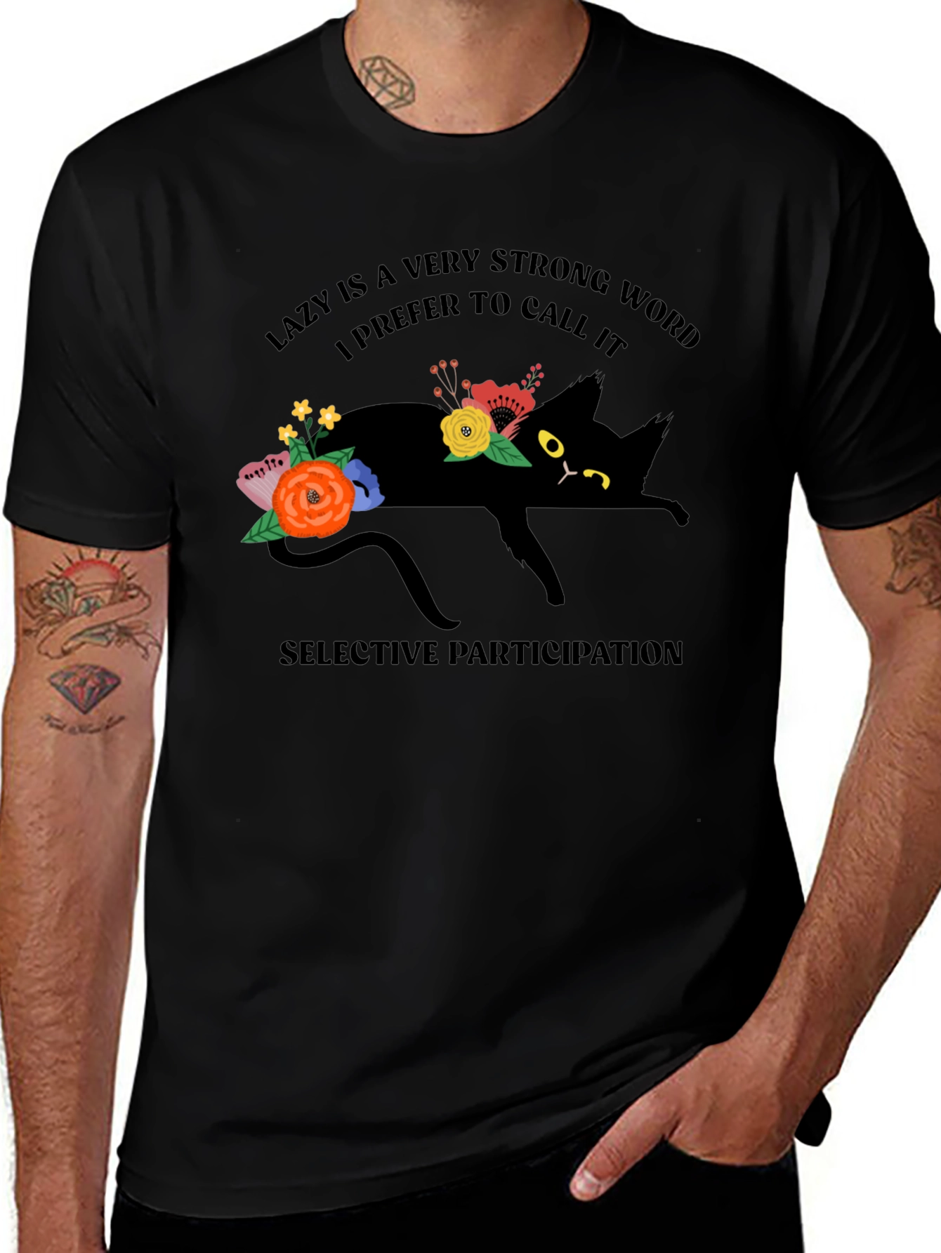 Lazy Cat T-Shirt: Selective Participation