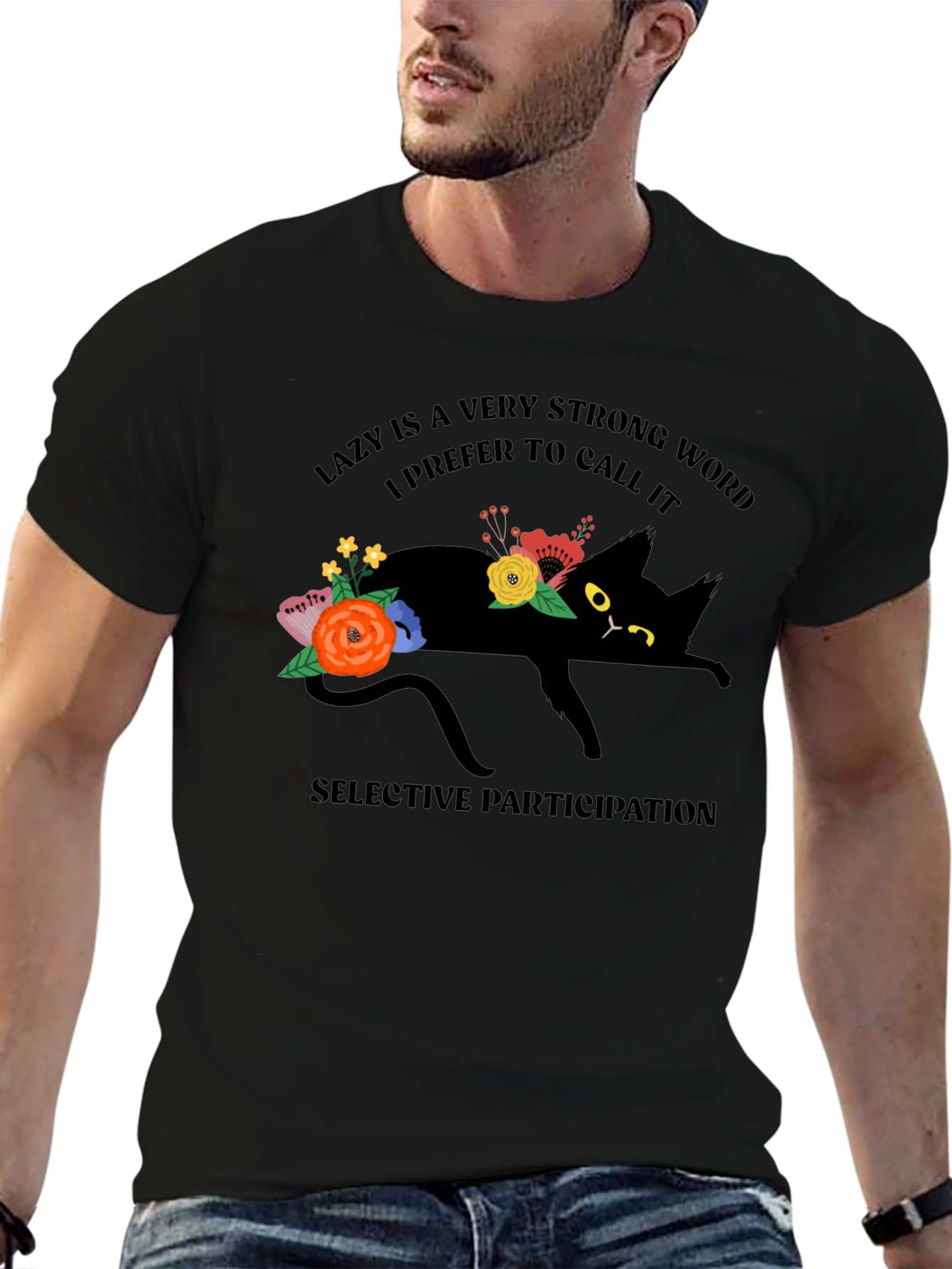 Lazy Cat T-Shirt: Selective Participation