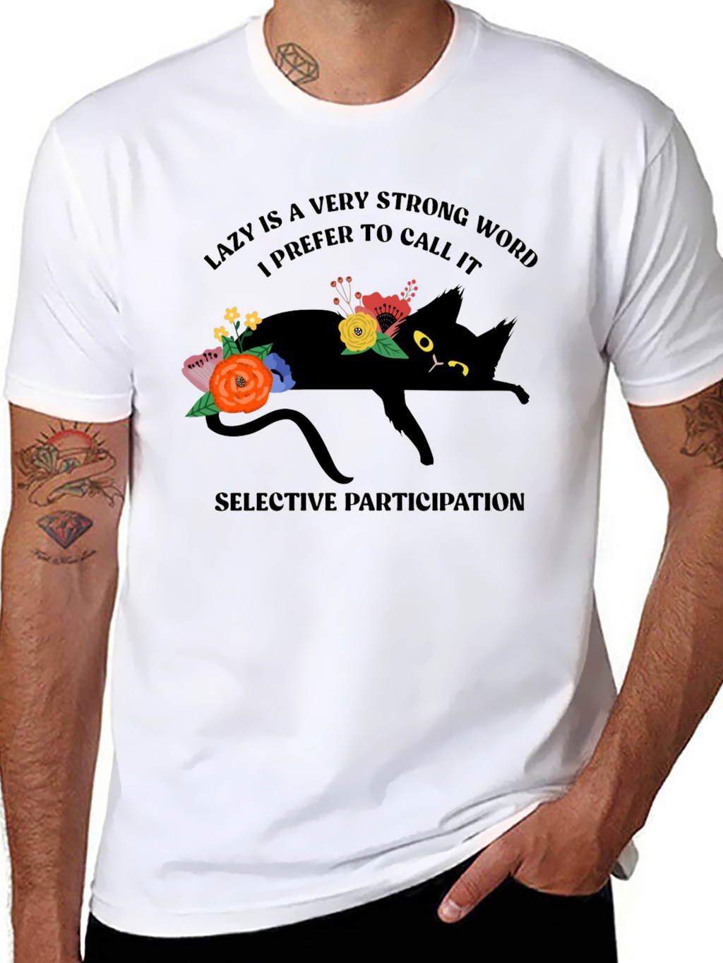 Lazy Cat T-Shirt: Selective Participation