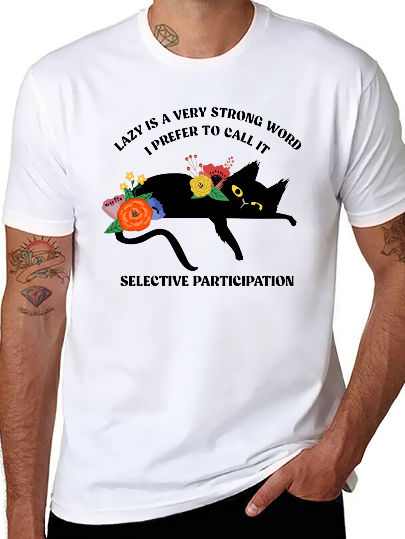 Lazy Cat T-Shirt: Selective Participation