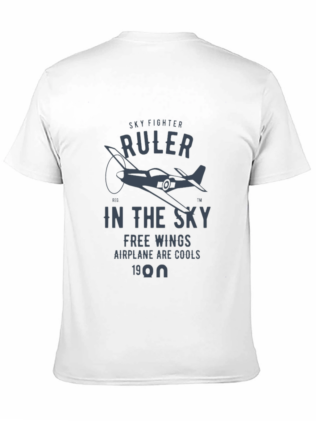 Sky Fighter Ruler Airplane Graphic T-Shirt
