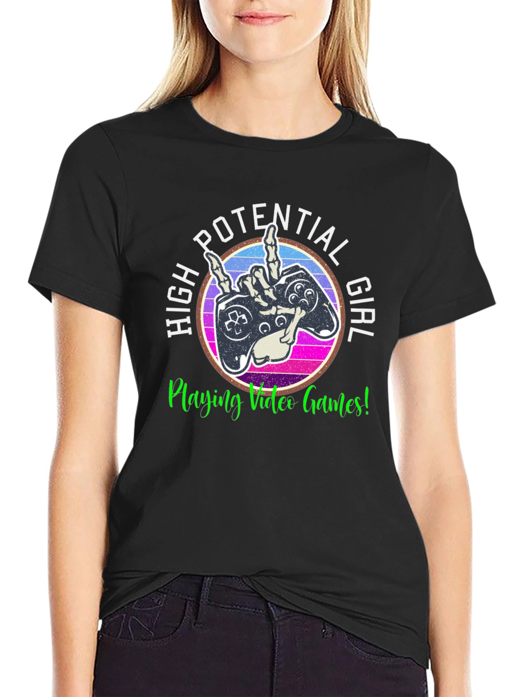 High Potential Girl Video Gamer T-Shirt