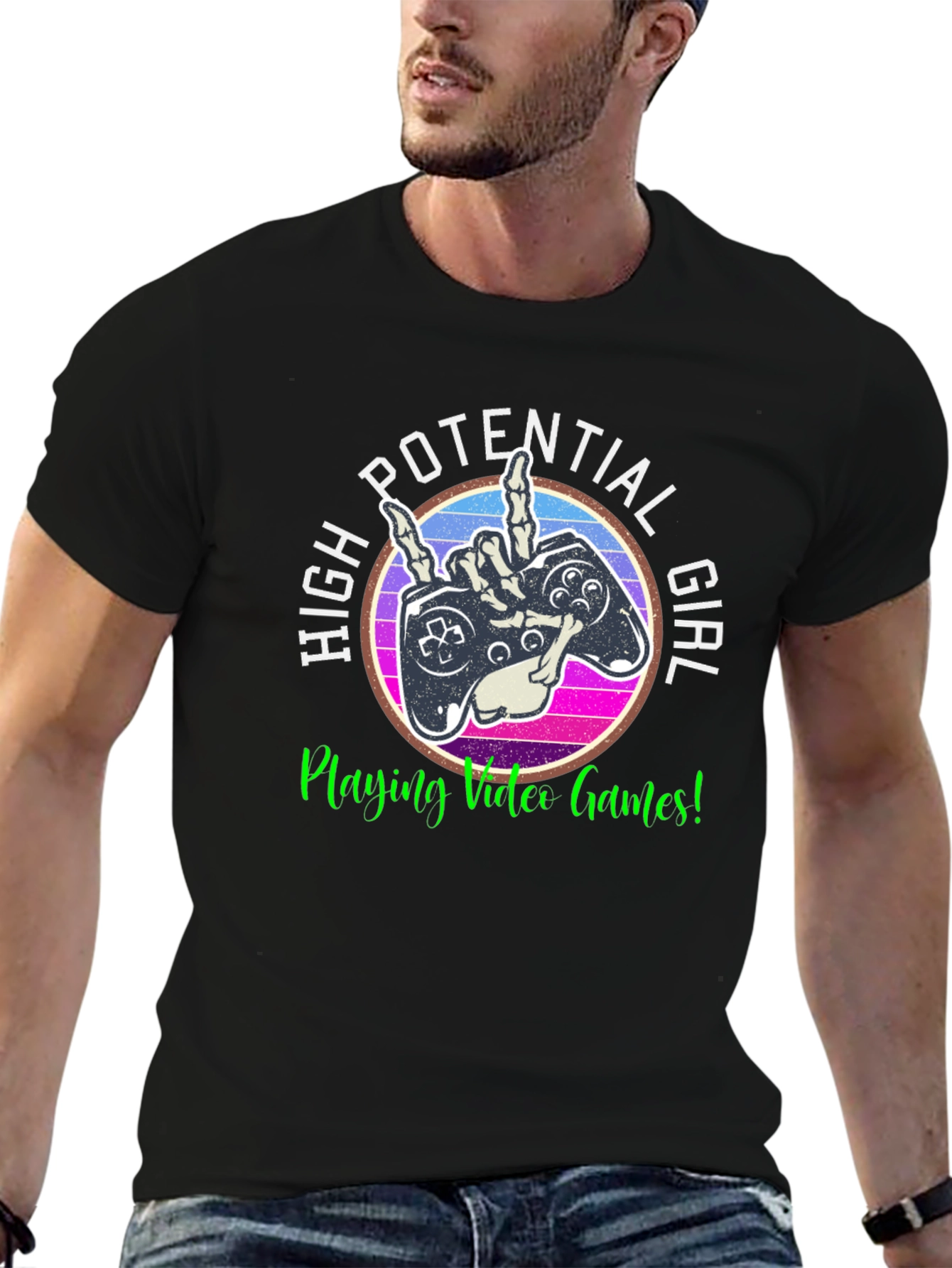 High Potential Girl Video Gamer T-Shirt