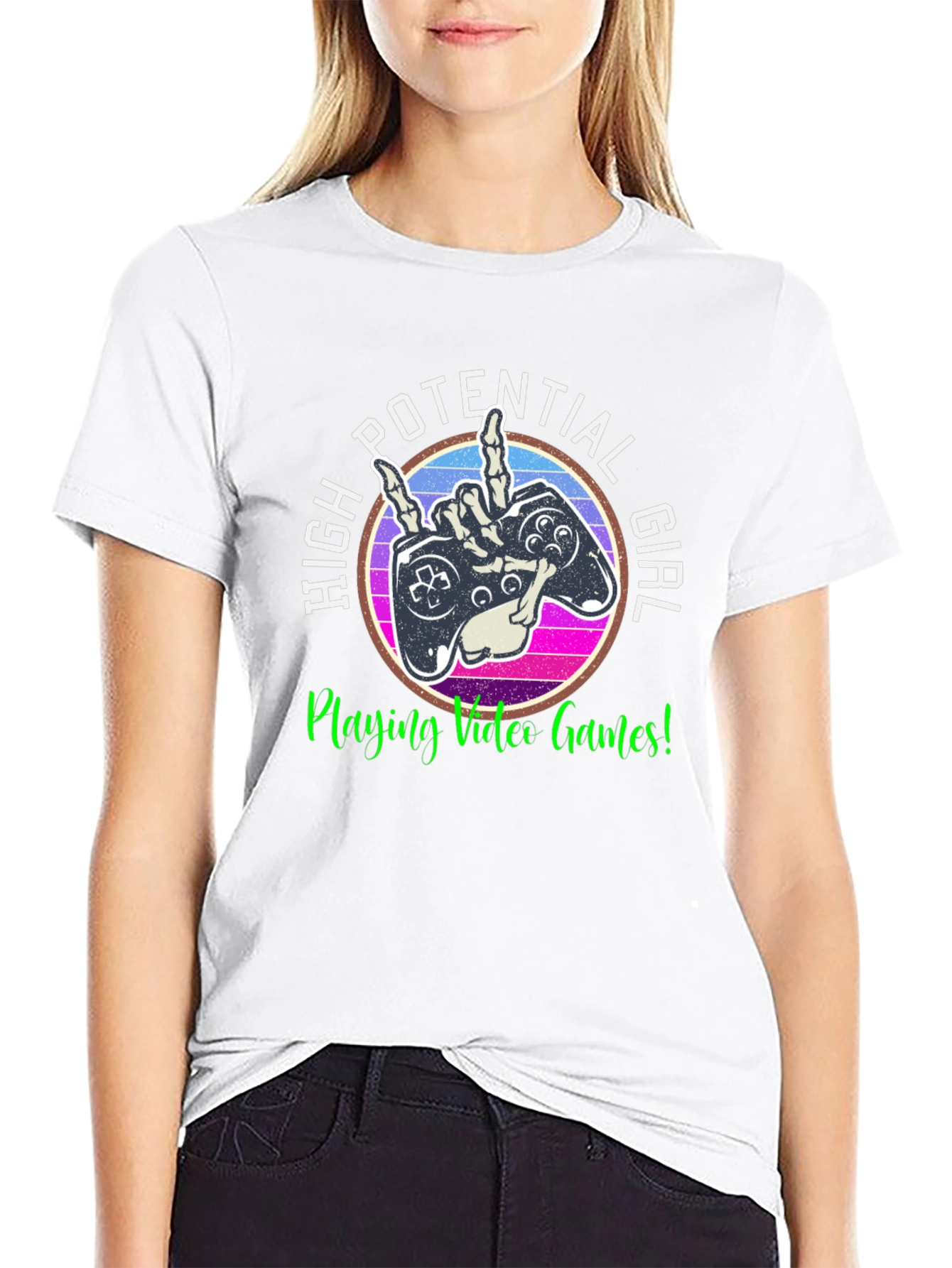 High Potential Girl Video Gamer T-Shirt