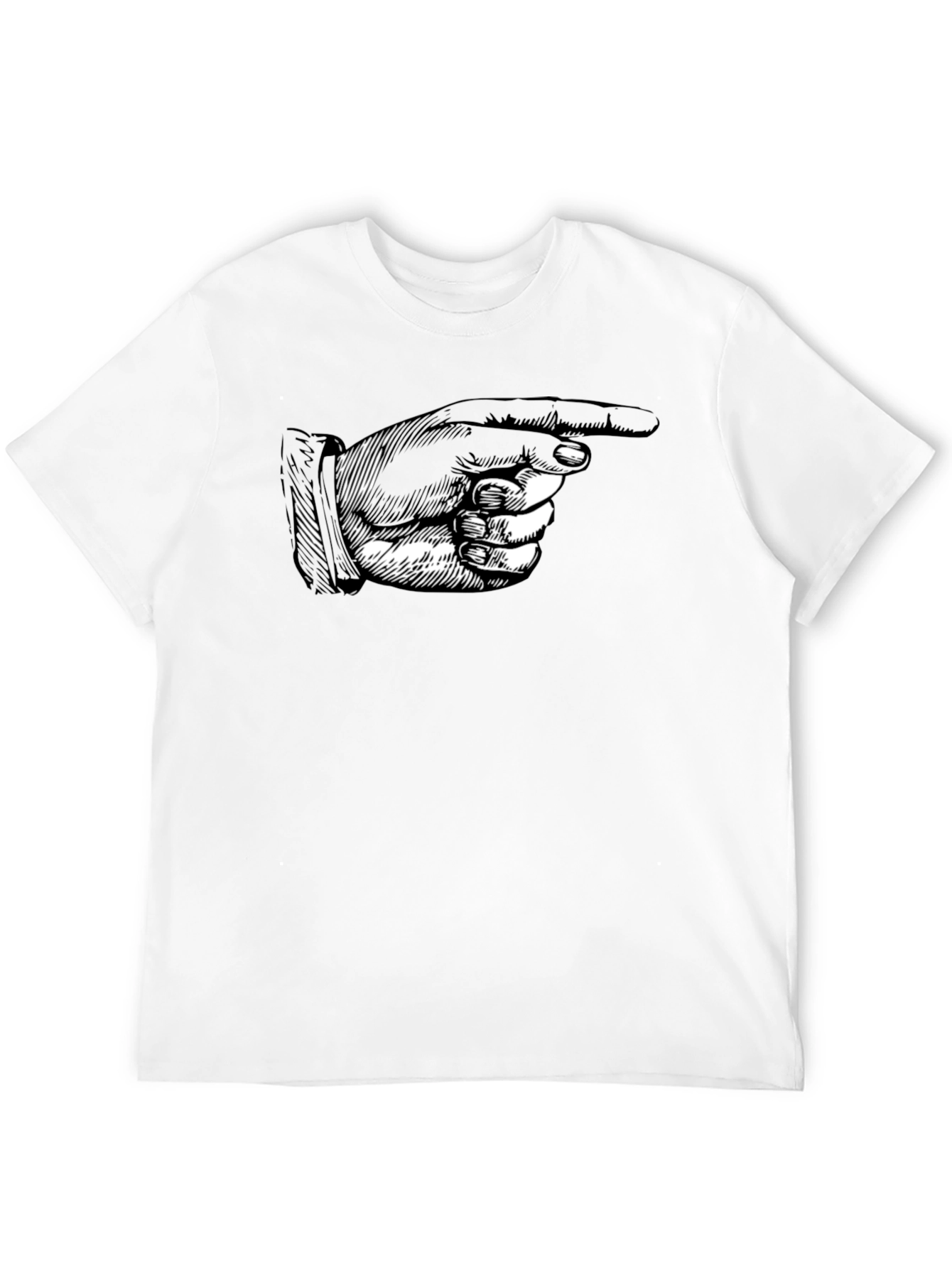 Pointing Finger Graphic Tee - Classic Black T-Shirt