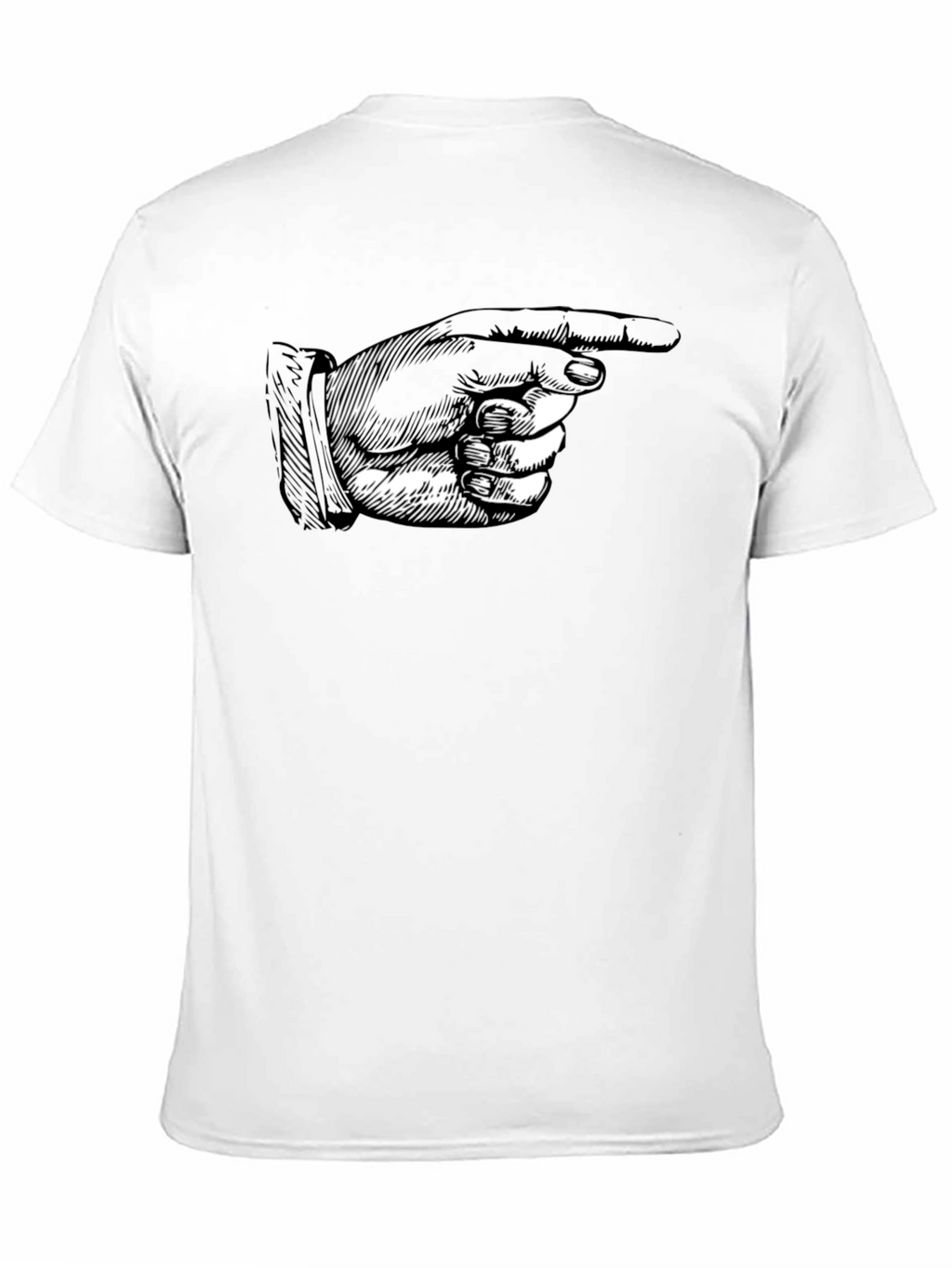 Pointing Finger Graphic Tee - Classic Black T-Shirt