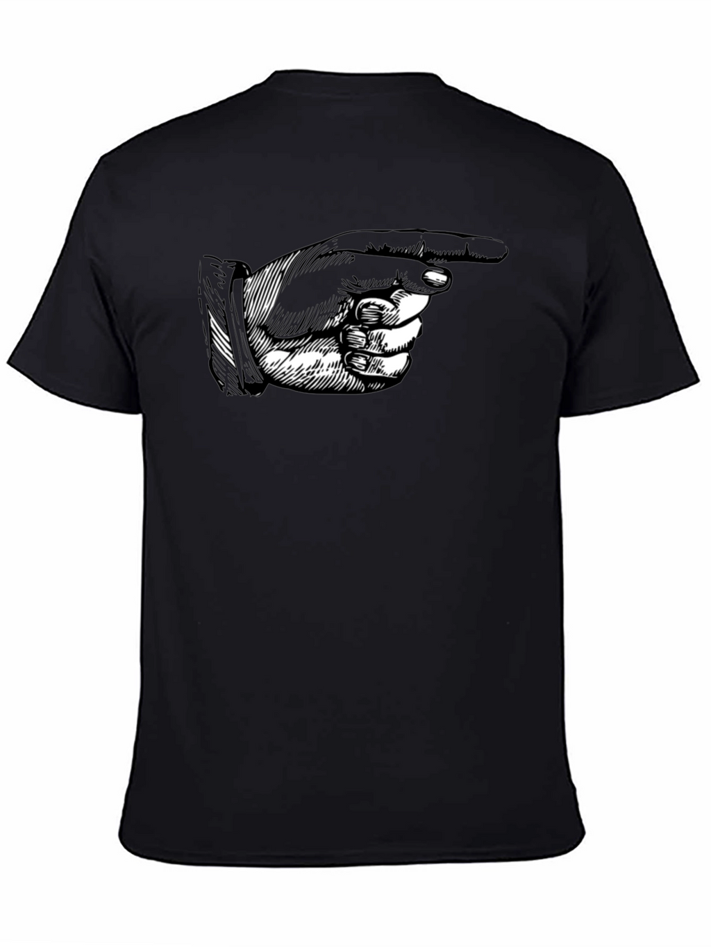 Pointing Finger Graphic Tee - Classic Black T-Shirt