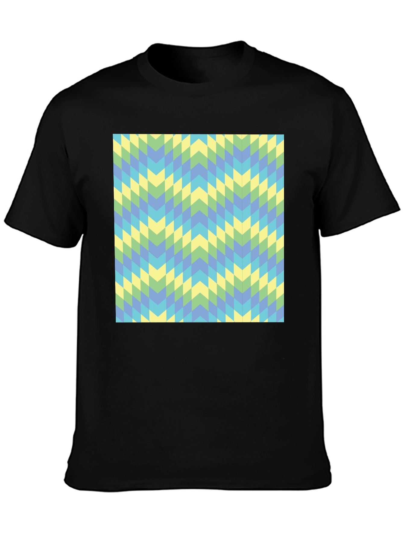 Geometric Chevron Tee - Modern Style