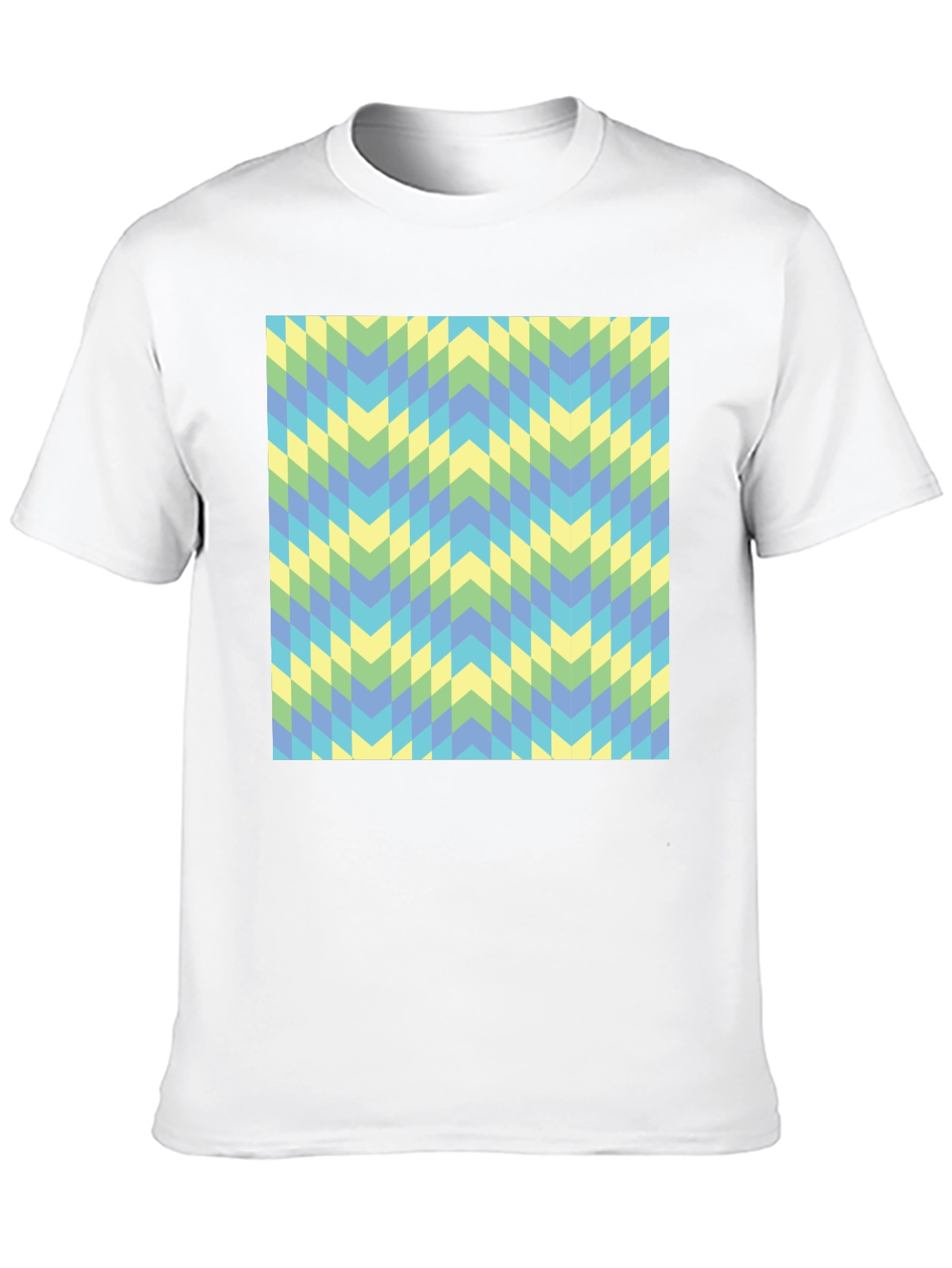 Geometric Chevron Tee - Modern Style