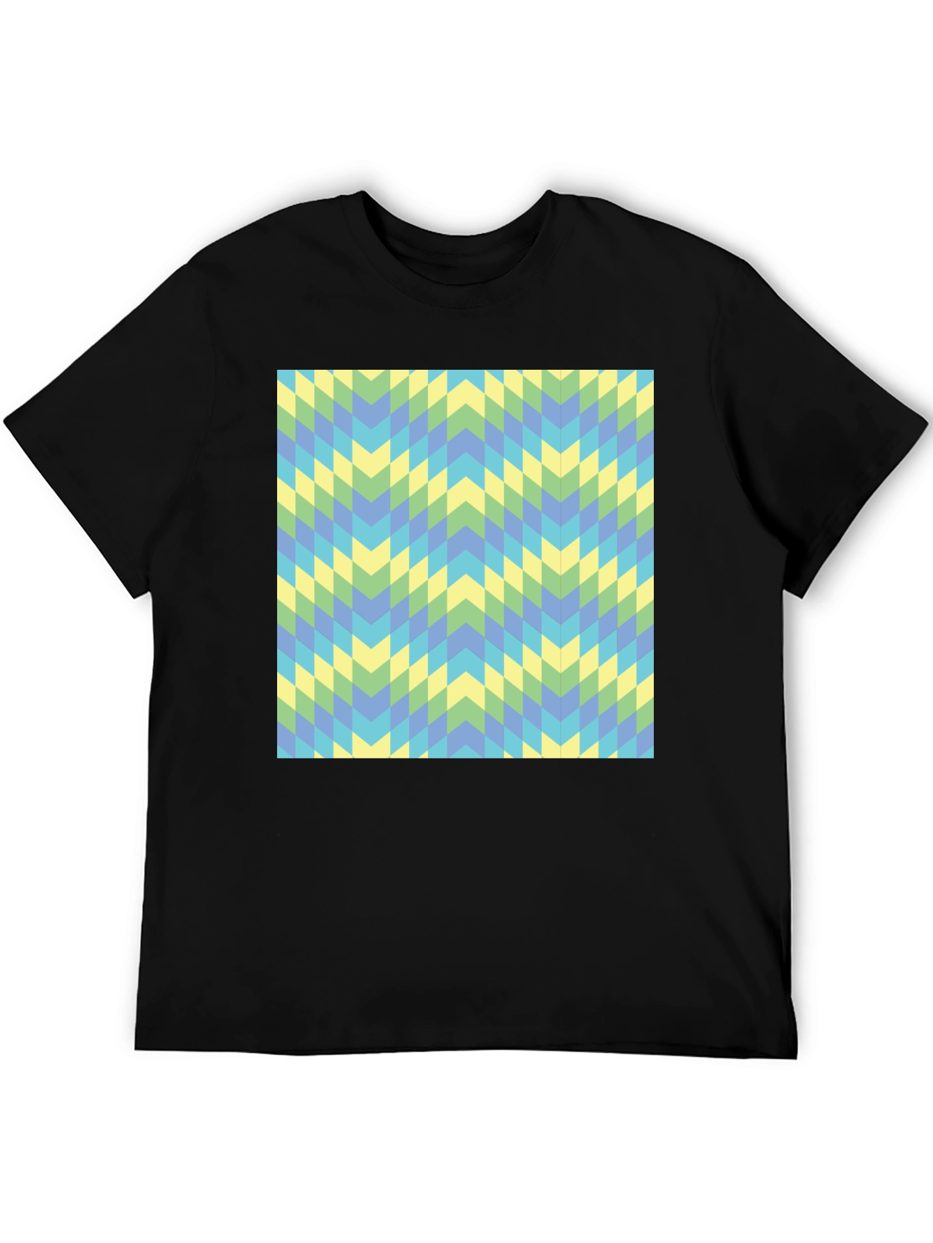 Geometric Chevron Tee - Modern Style