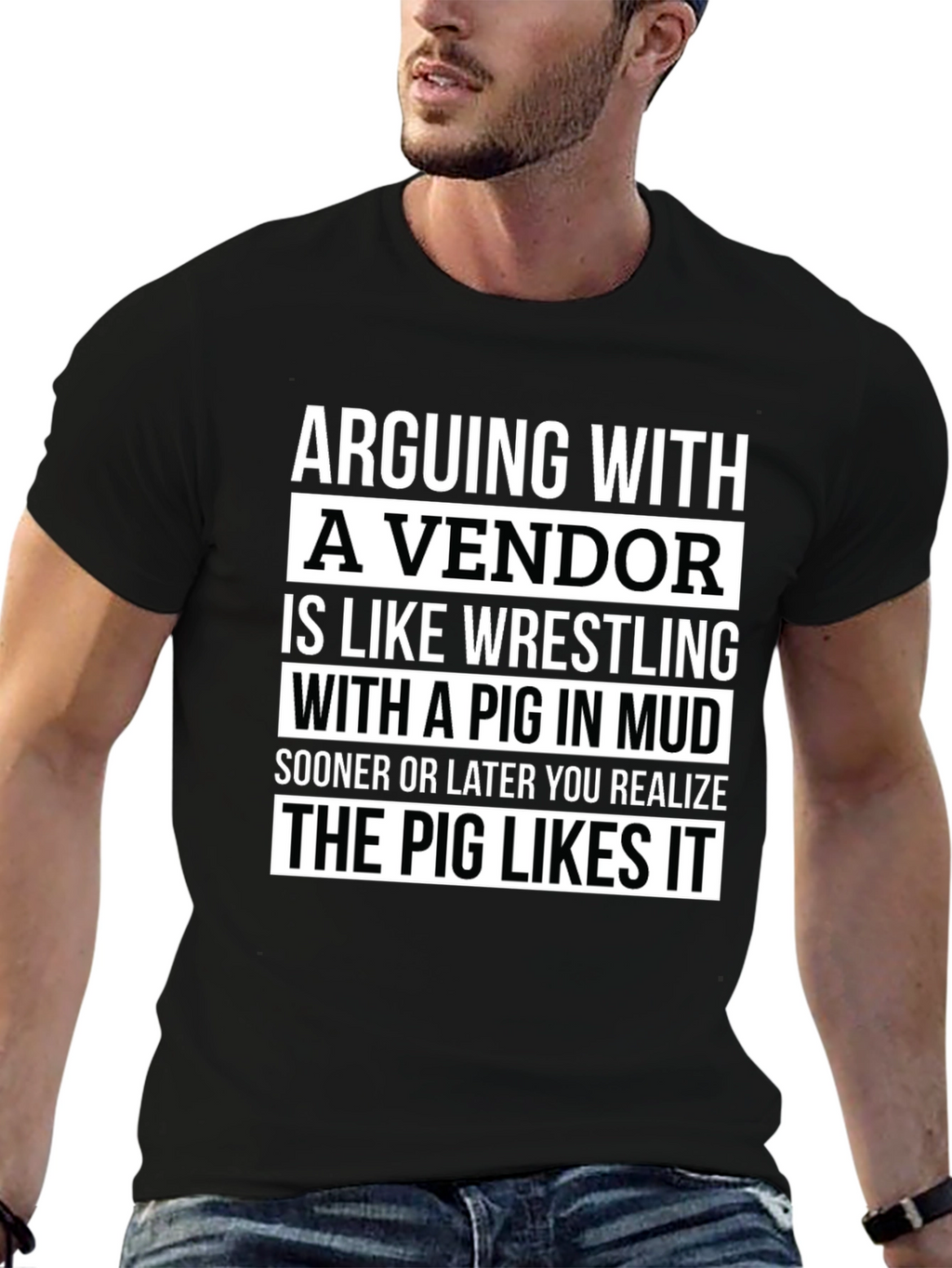 Arguing with a Vendor Funny T-Shirt