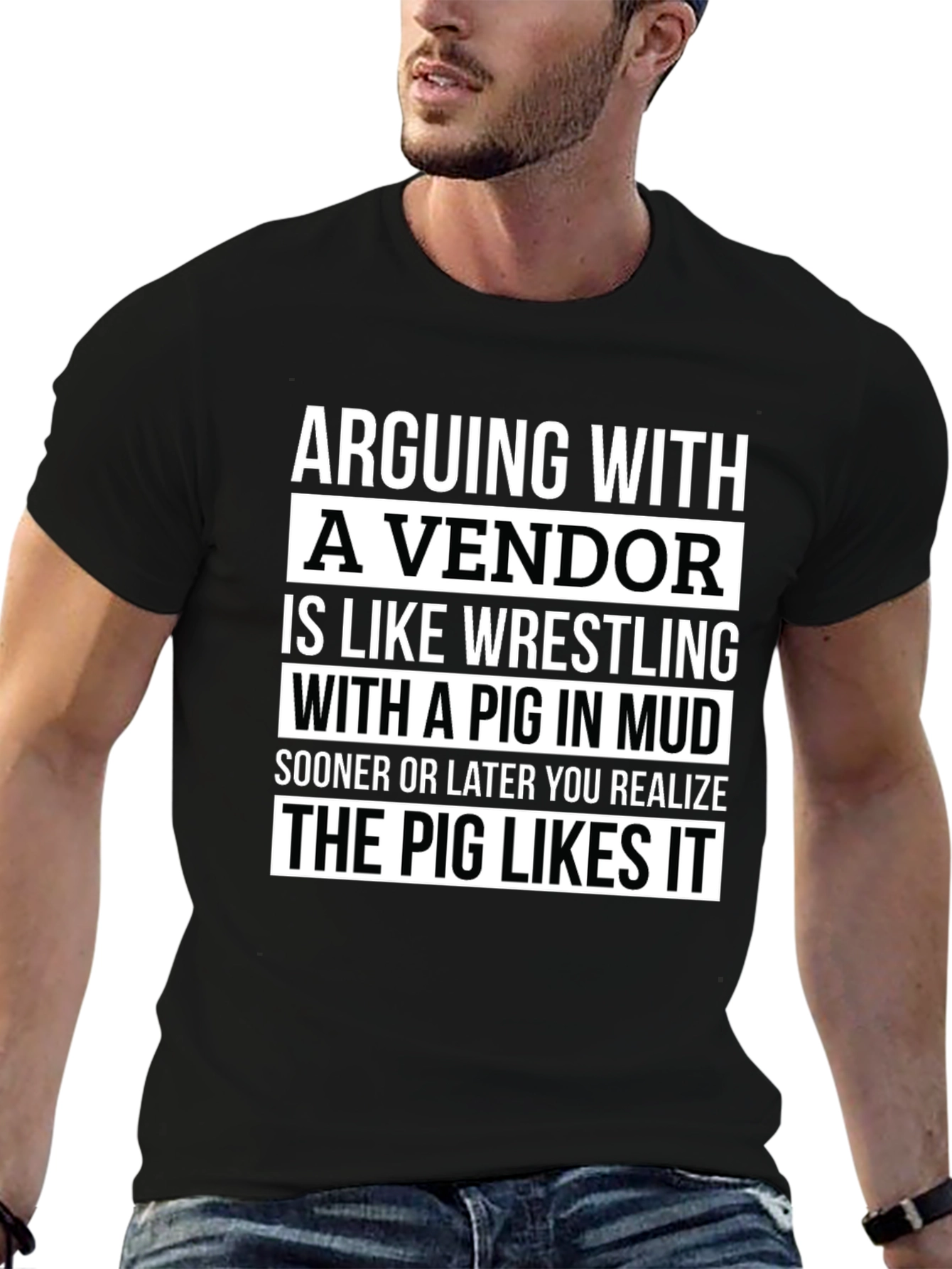 Arguing with a Vendor Funny T-Shirt