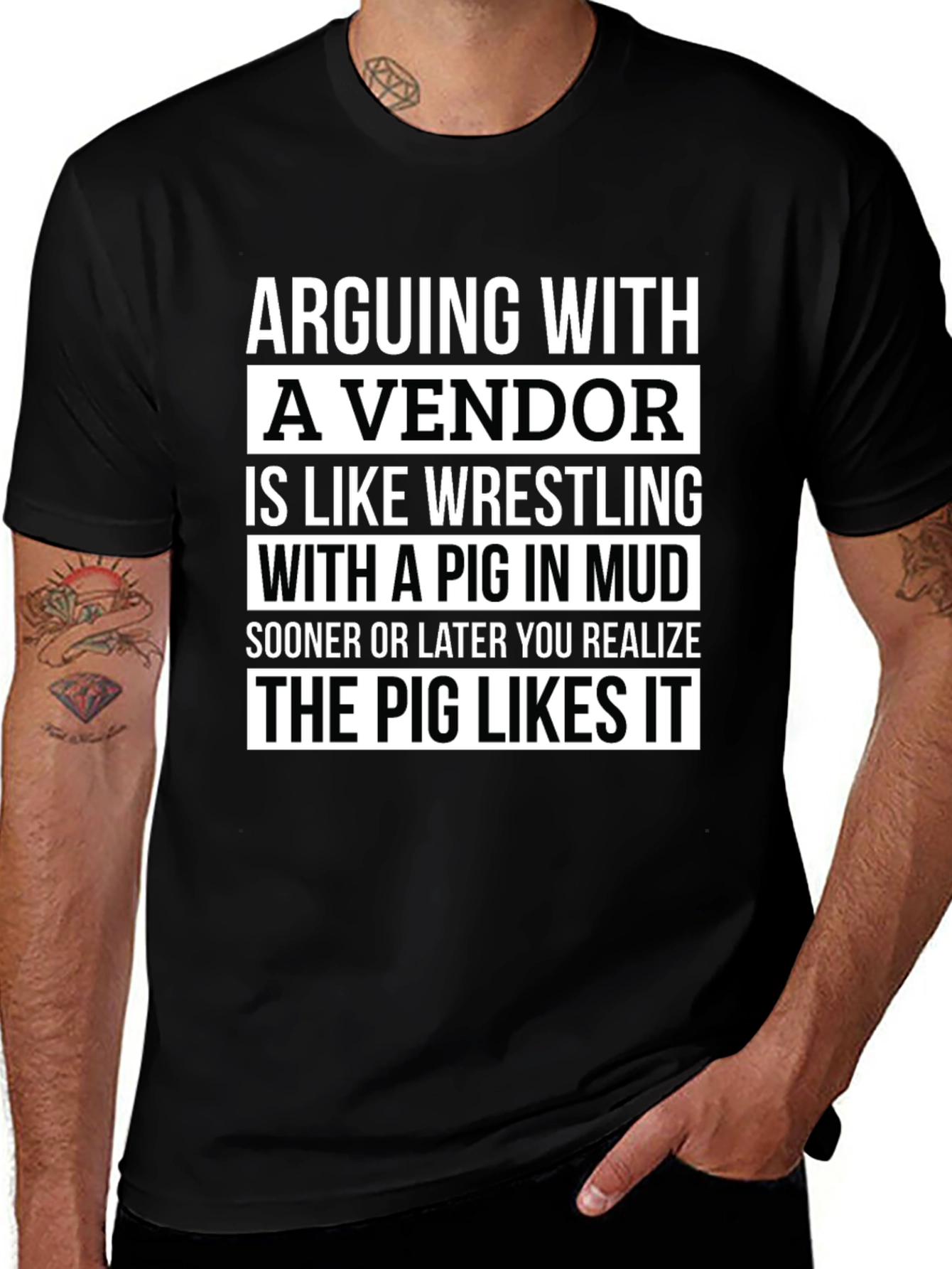 Arguing with a Vendor Funny T-Shirt