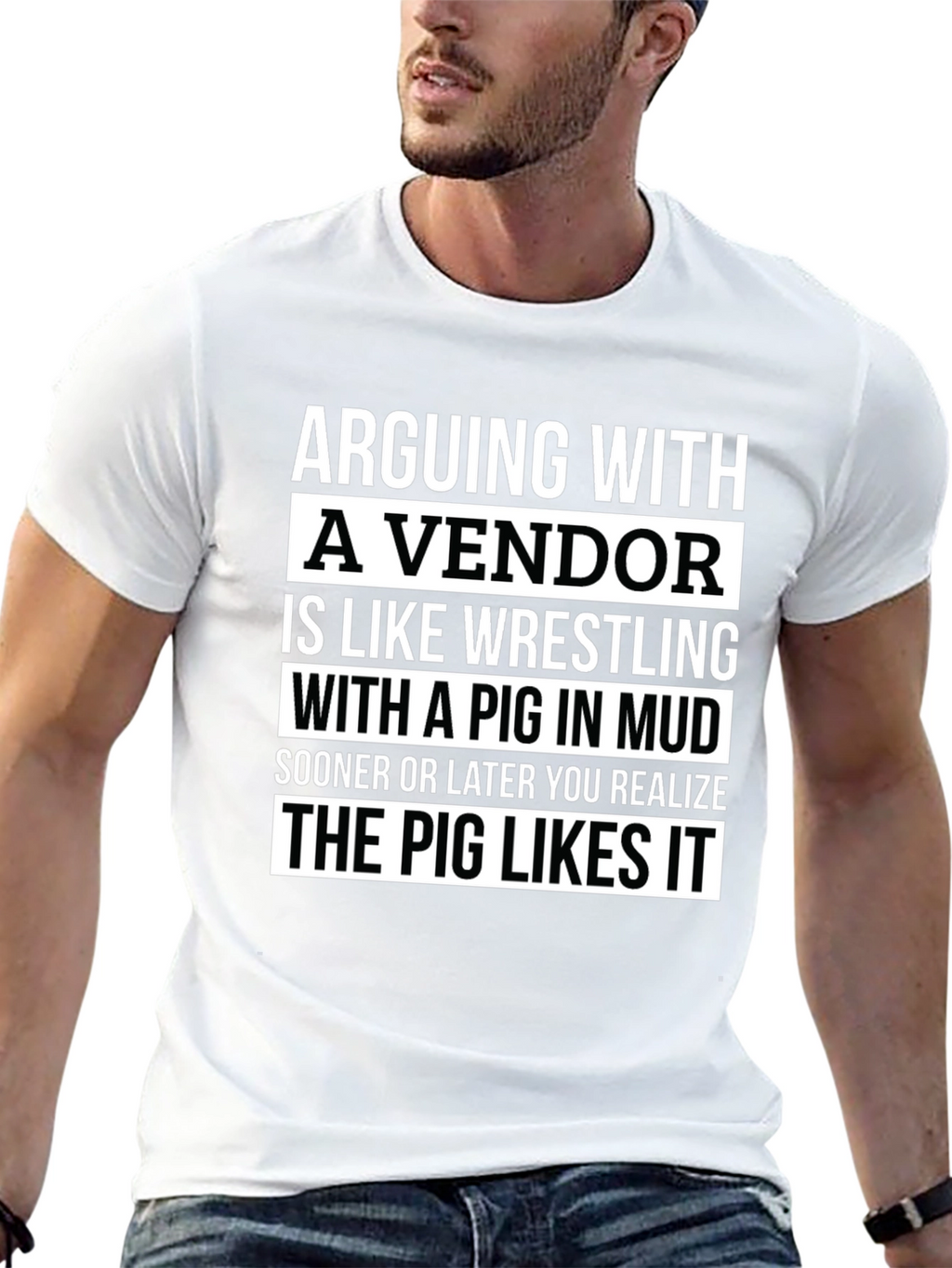 Arguing with a Vendor Funny T-Shirt