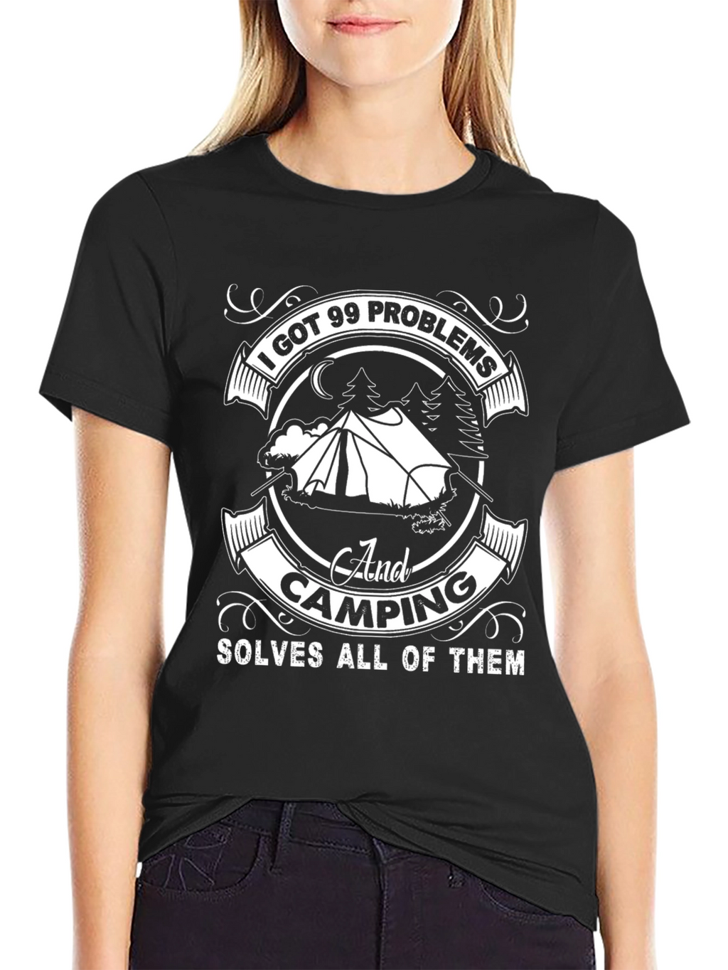 Camping Solves Problems T-Shirt
